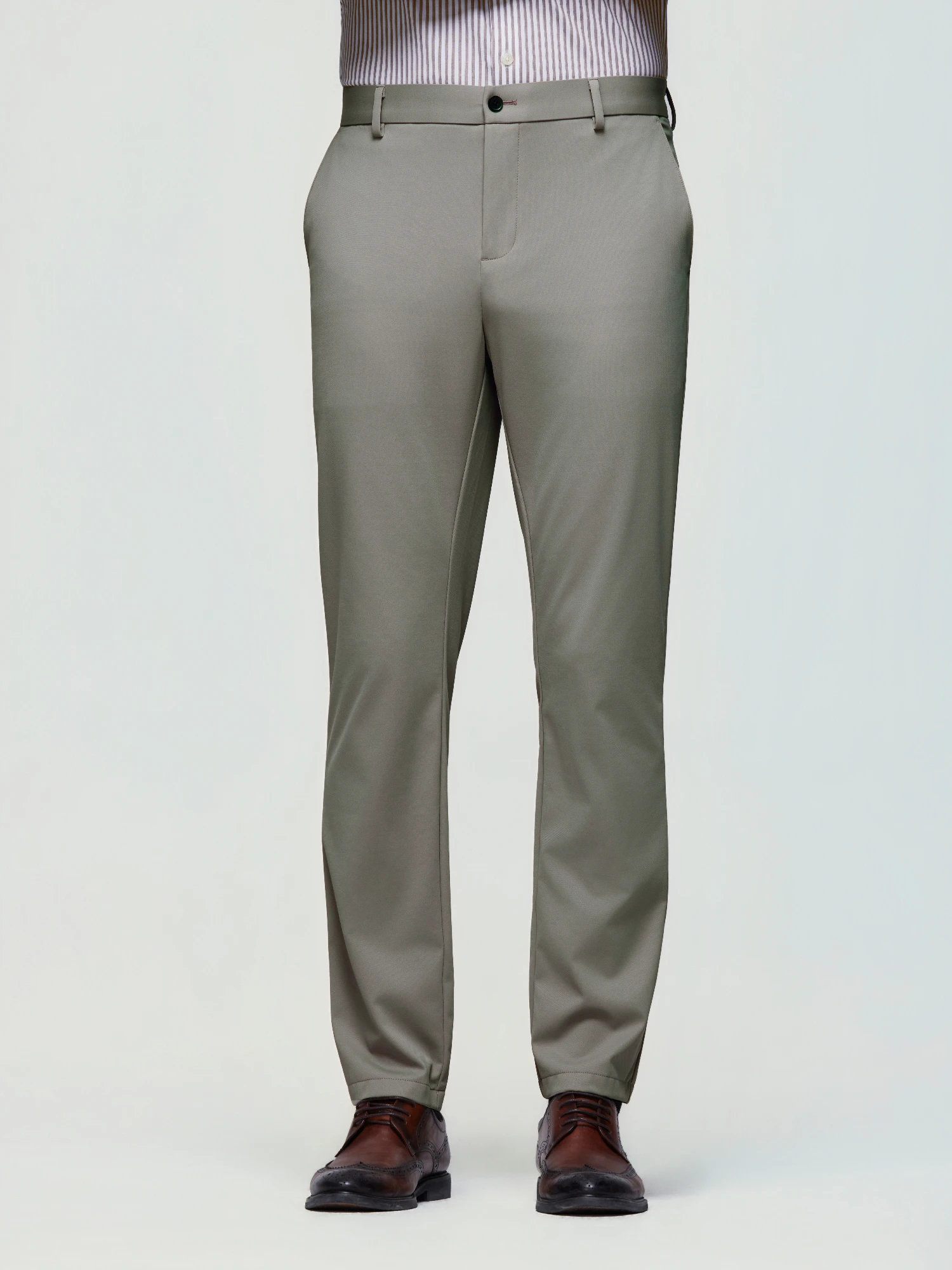 Sandstone Khaki Stretch Casual Pants