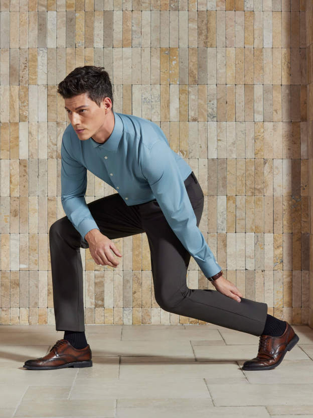 Stone Mocha Stretch Pants-Own Dream Shirts-Dress Shirts for Men