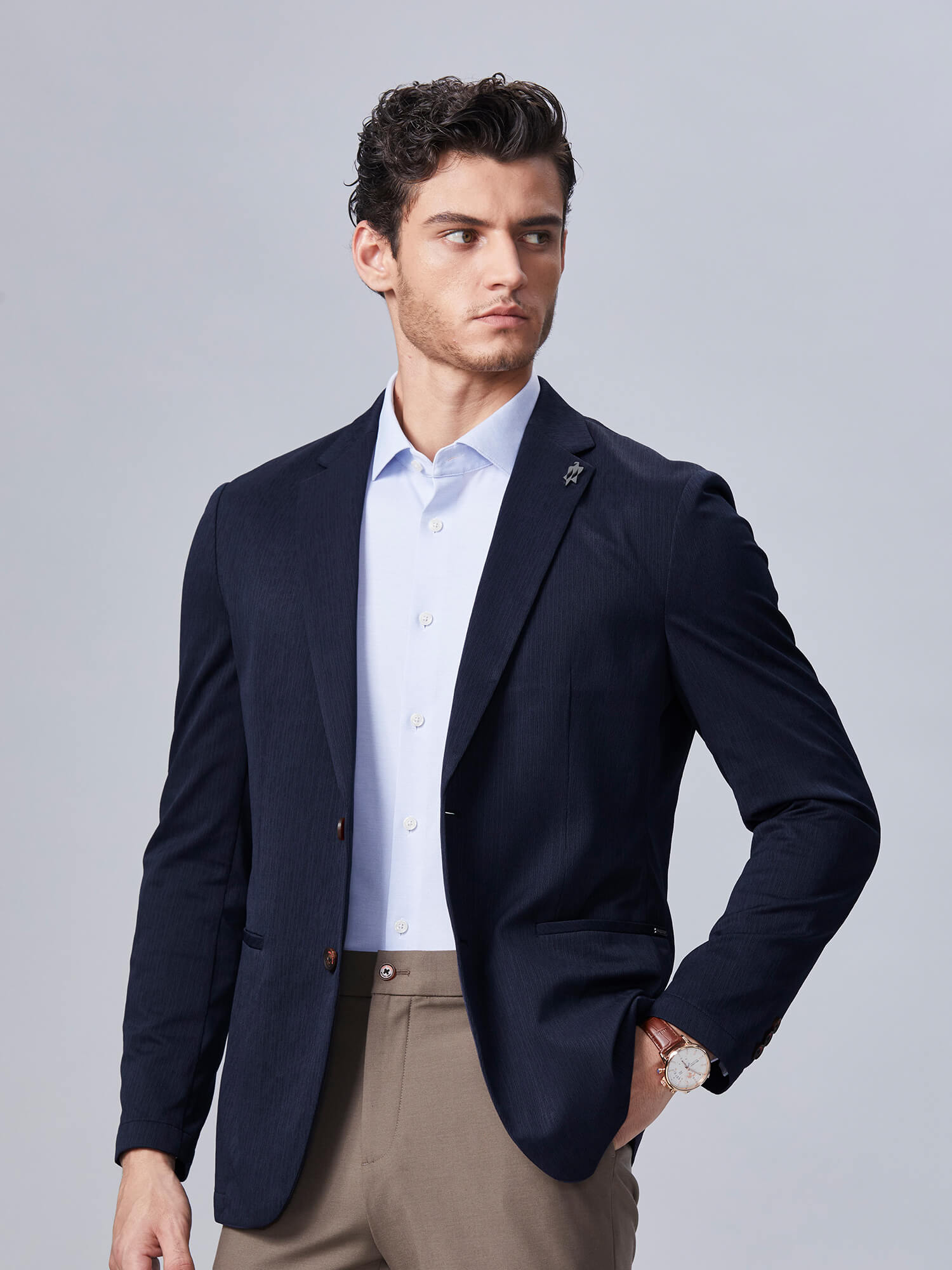 Midnight Navy Stretch Blazer