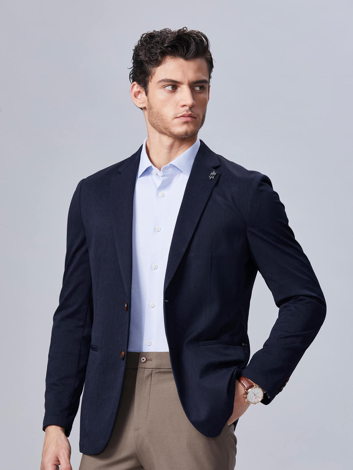 Midnight Navy Stretch Blazer