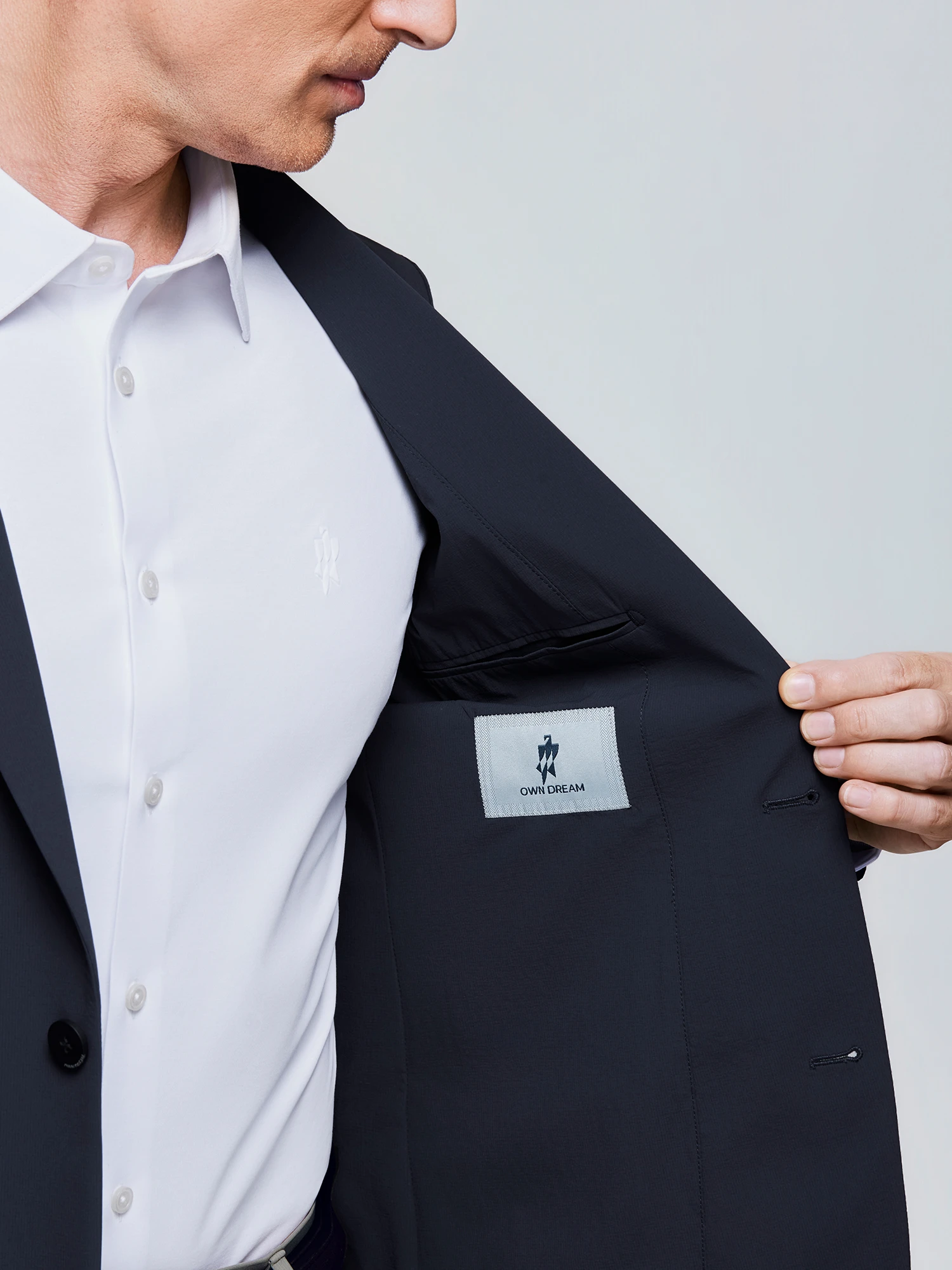 Starfield Navy Stretch Casual Blazer