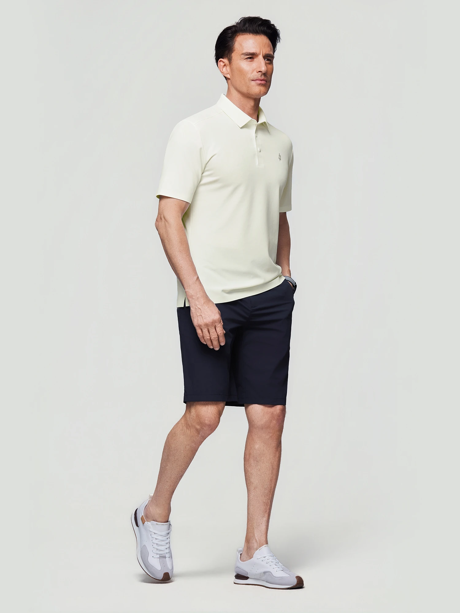 Cloud White Stretch Polo