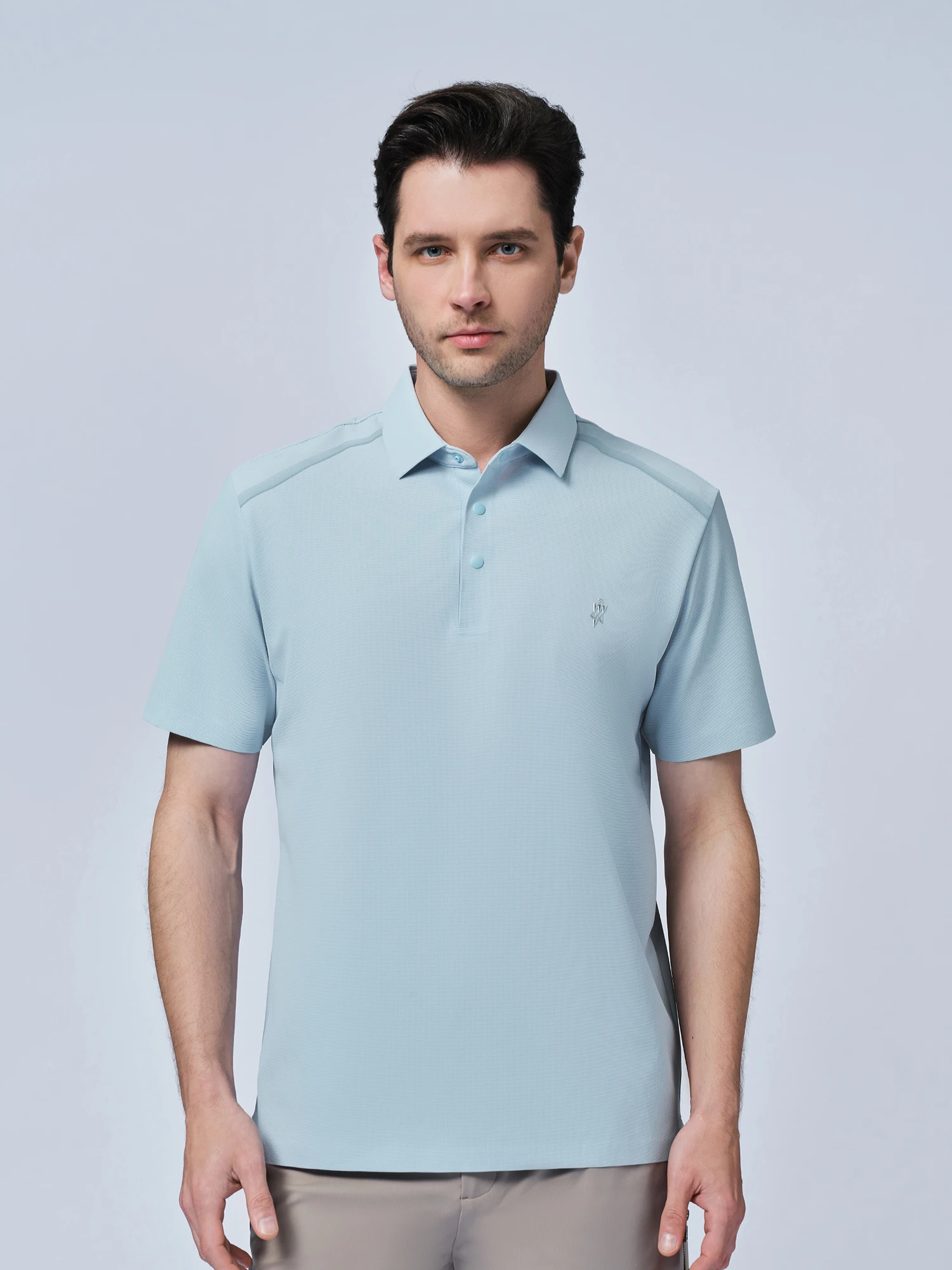 Light Blue Stretch Polo
