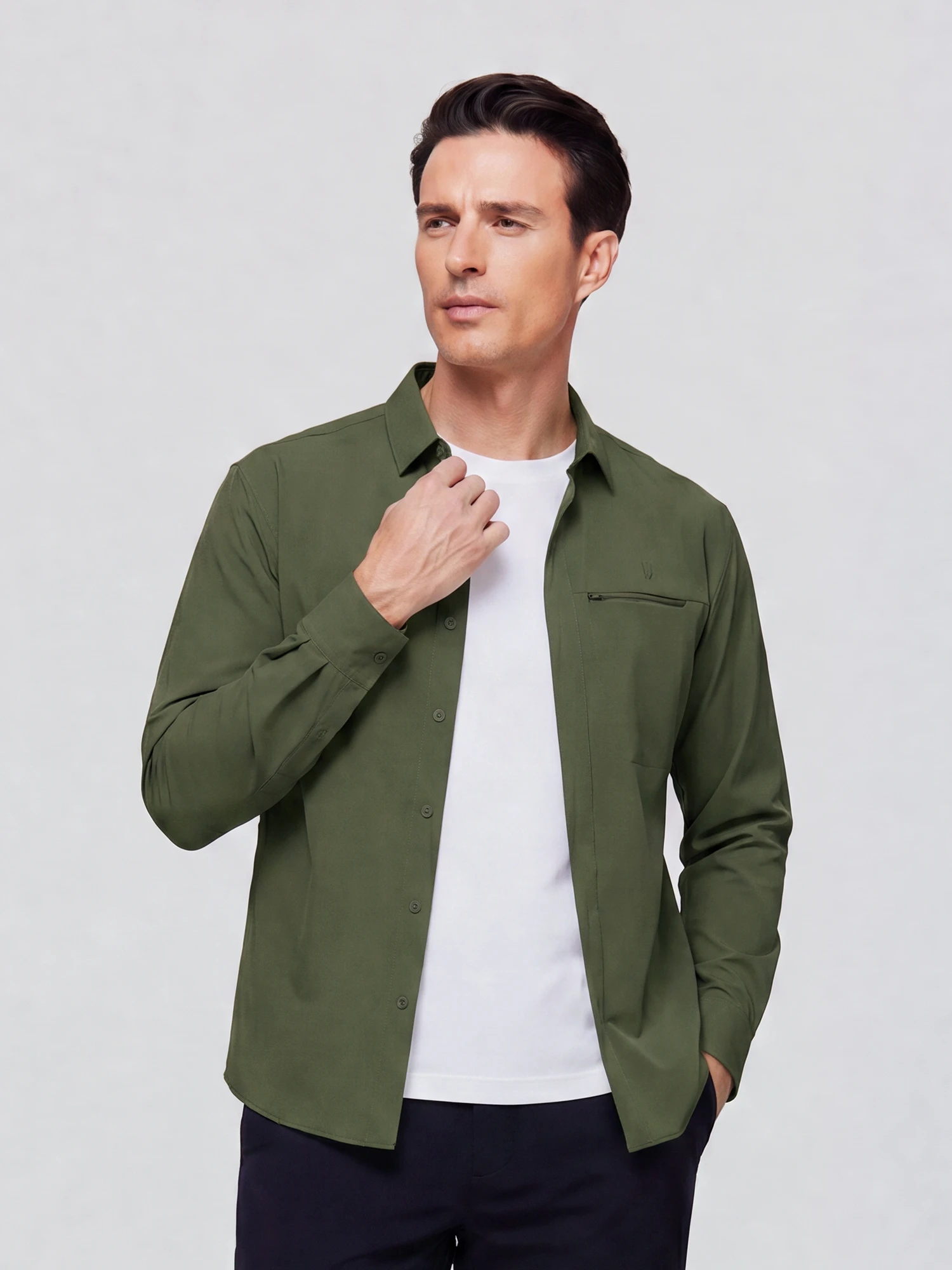 Trail Teal Travel Stretch Shirt