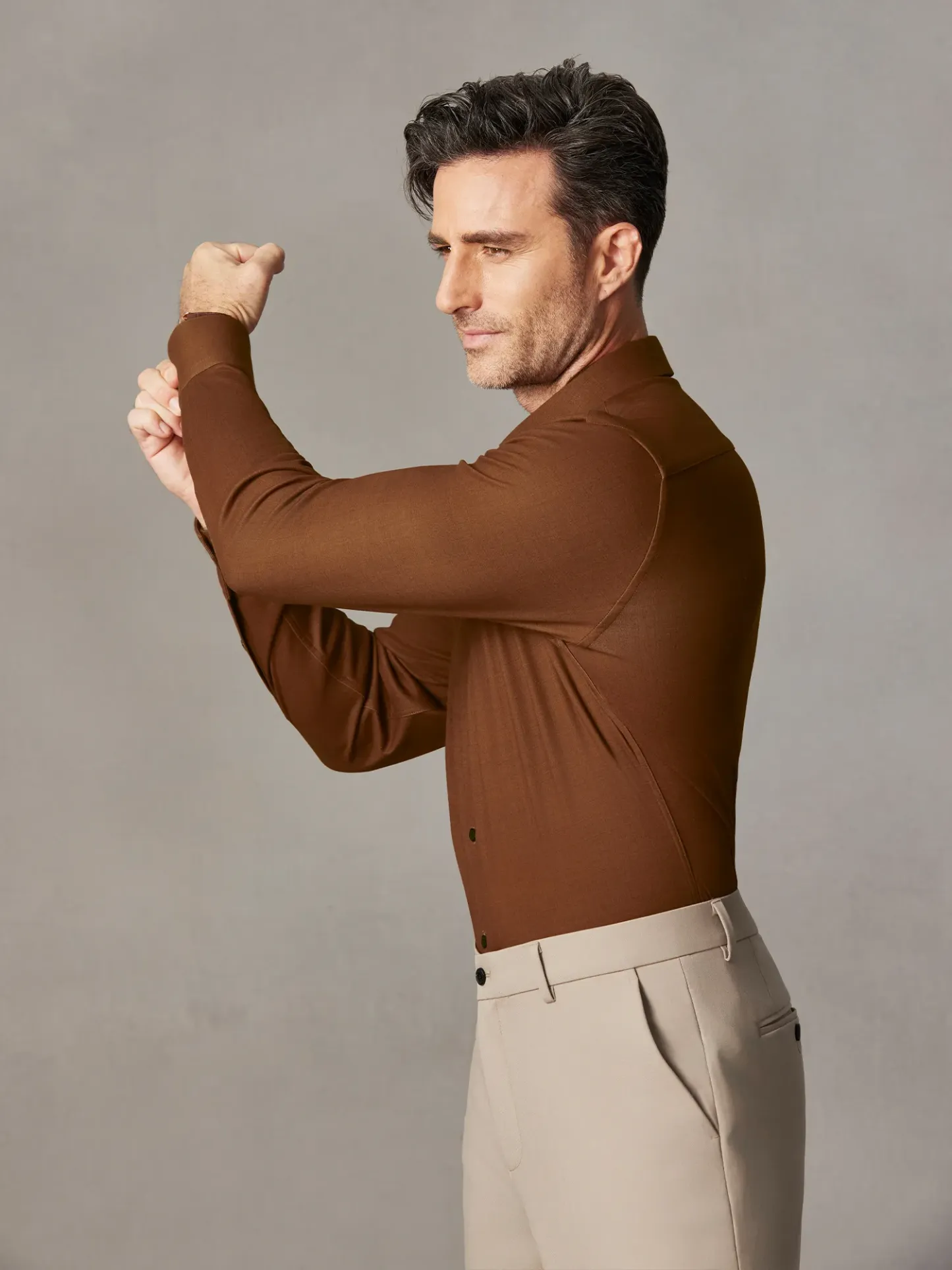 WarmTech Ultra Ember Orange Cashmere Stretch Shirt