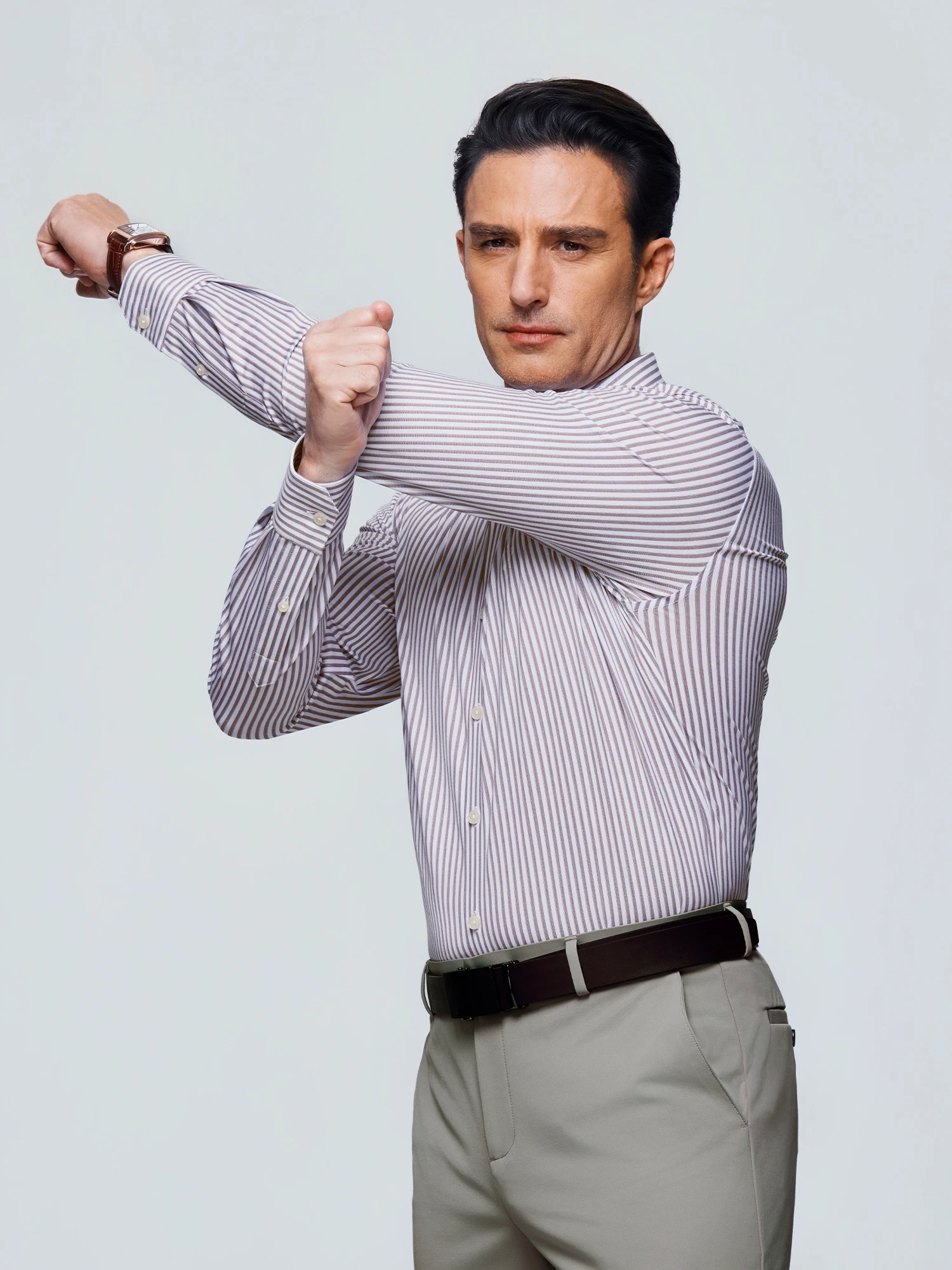 Pamir Blue Stripe Stretch Shirt