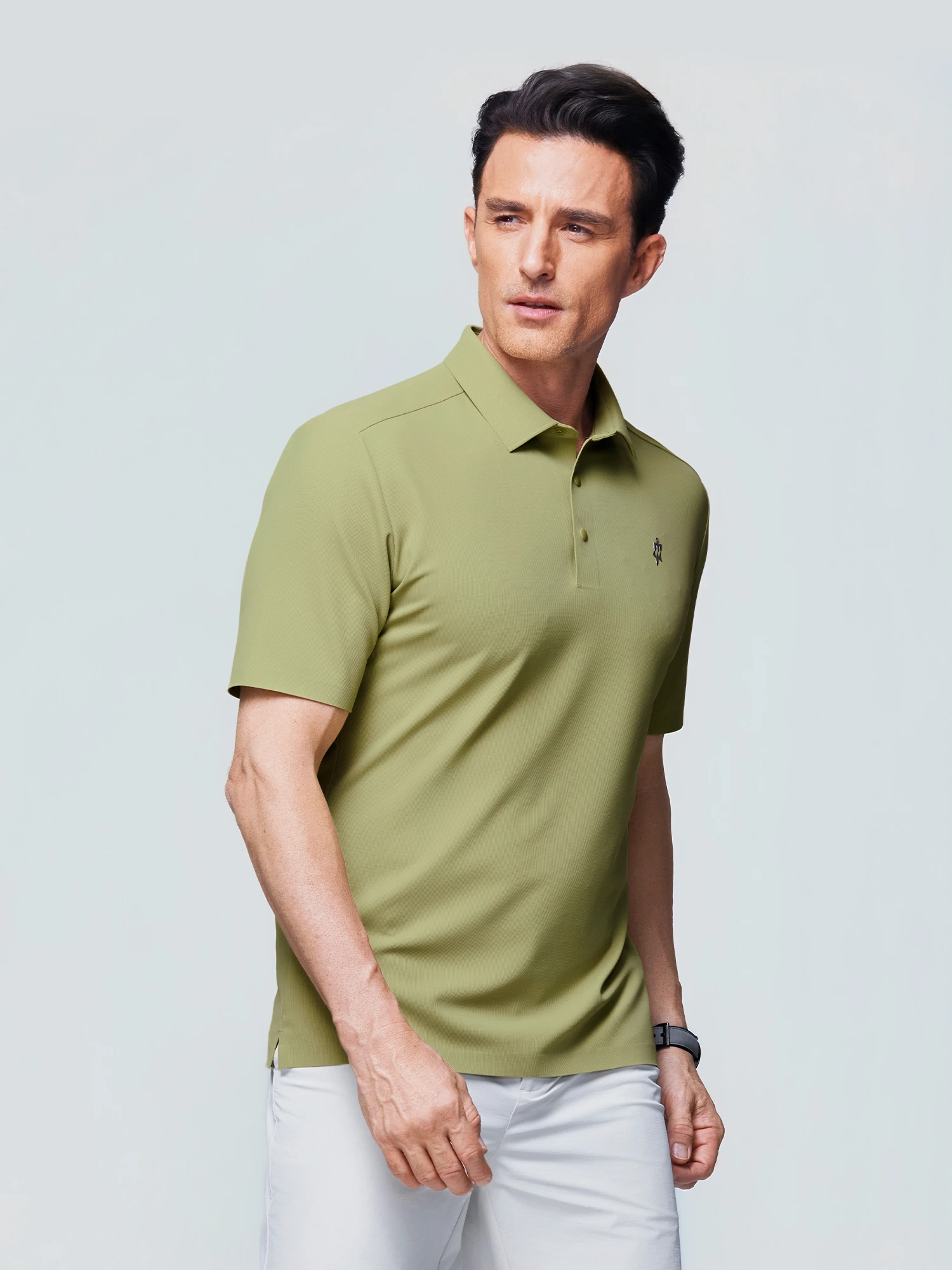 Bamboo Green Stretch Polo