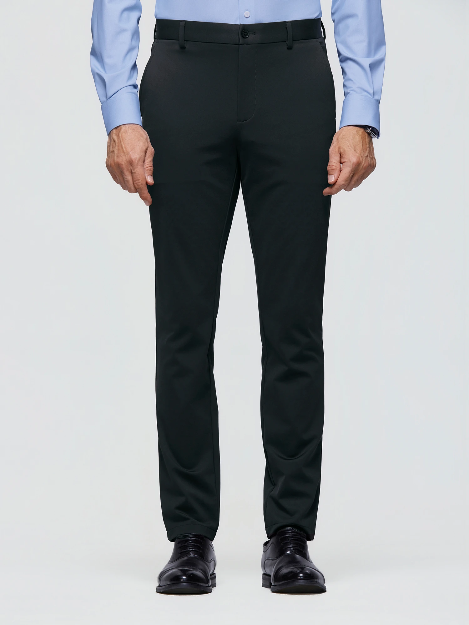 Slate Gray Stretch Casual Pants
