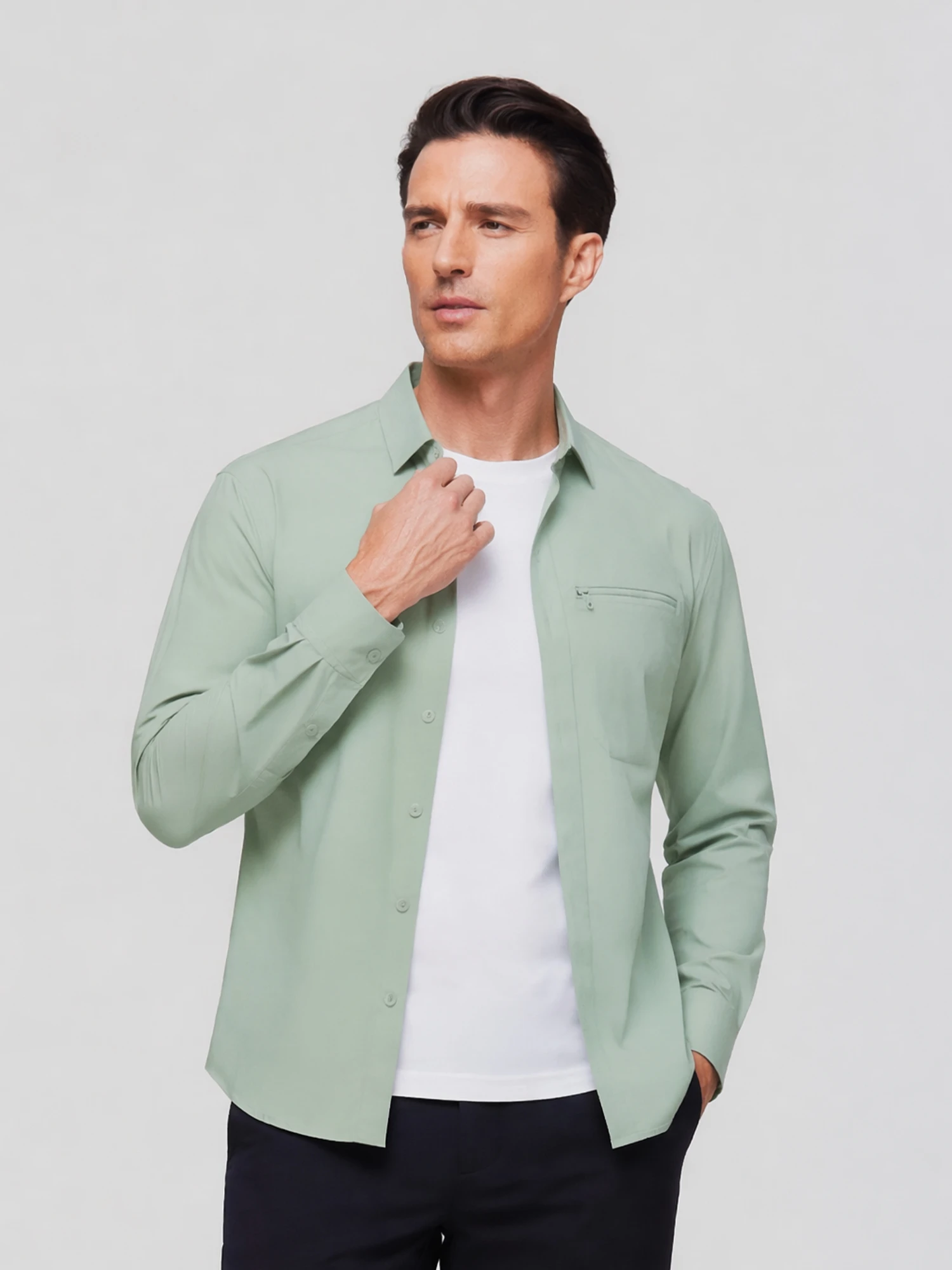 Mountain Green Travel Stretch Shirt