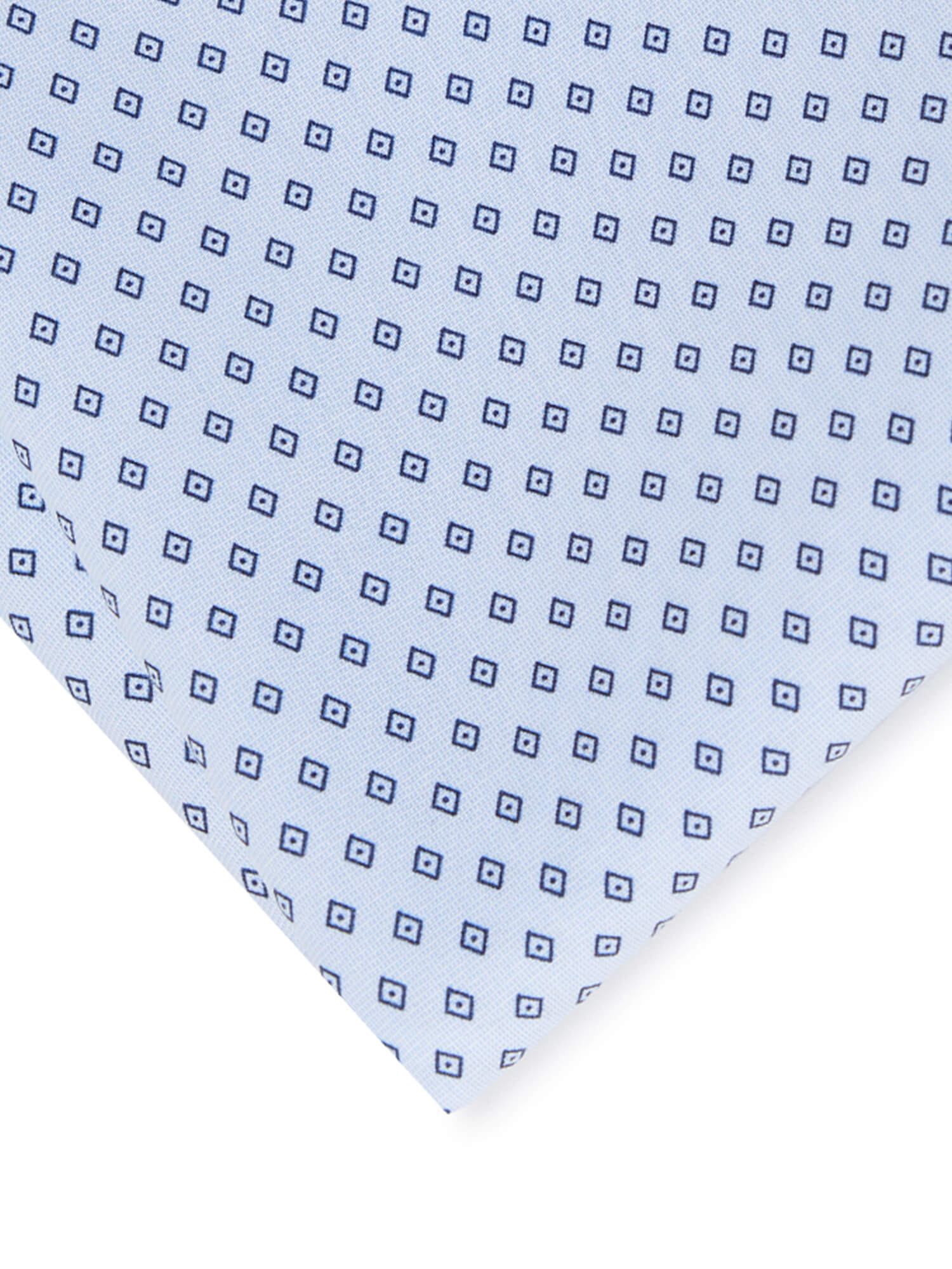 Tranquil Blue Diamond-Print Pocket Square-Own Dream Shirts-Dress Shirts for Men