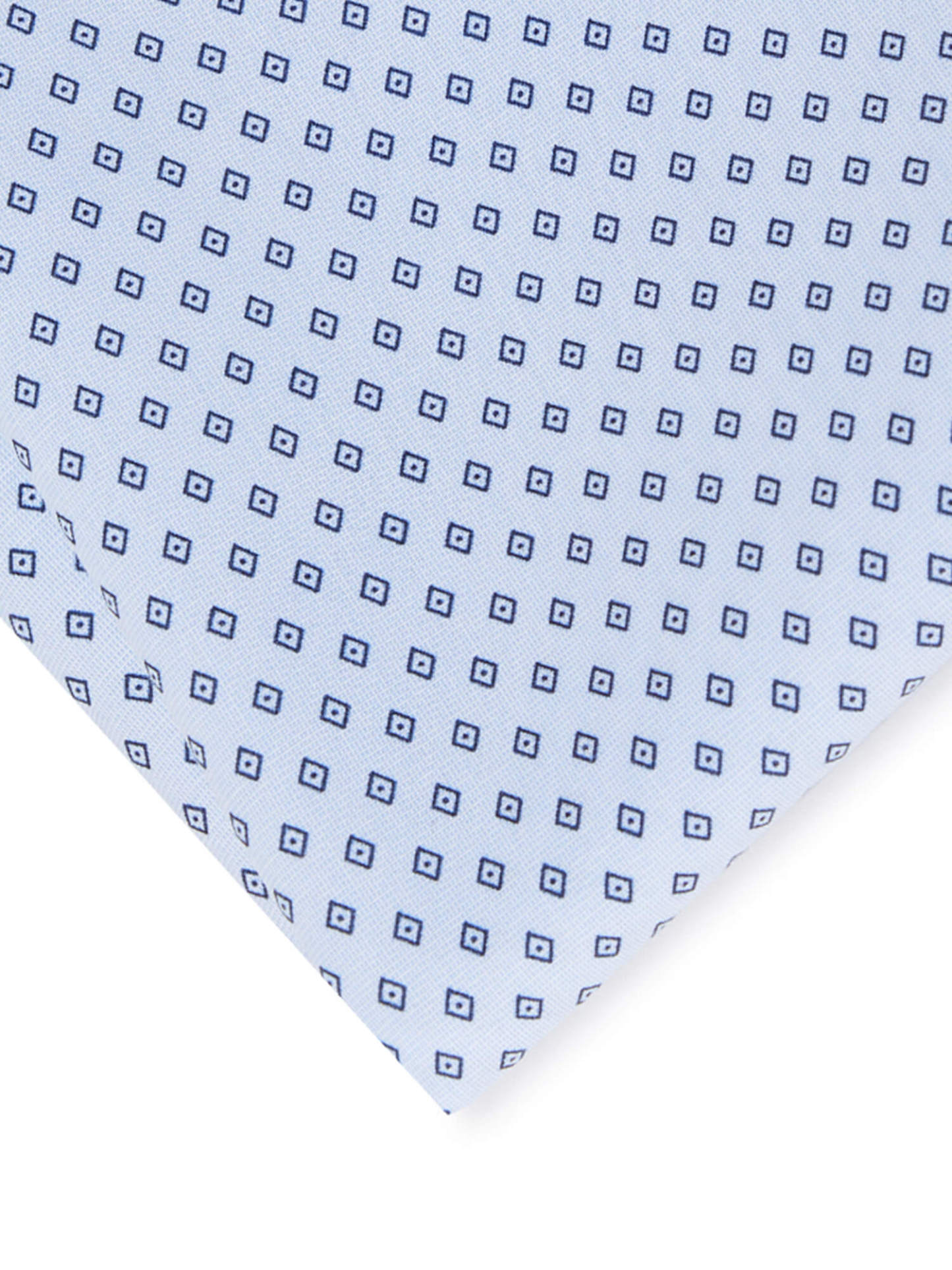 Tranquil Blue Diamond-Print Pocket Square-Own Dream Shirts-Dress Shirts for Men