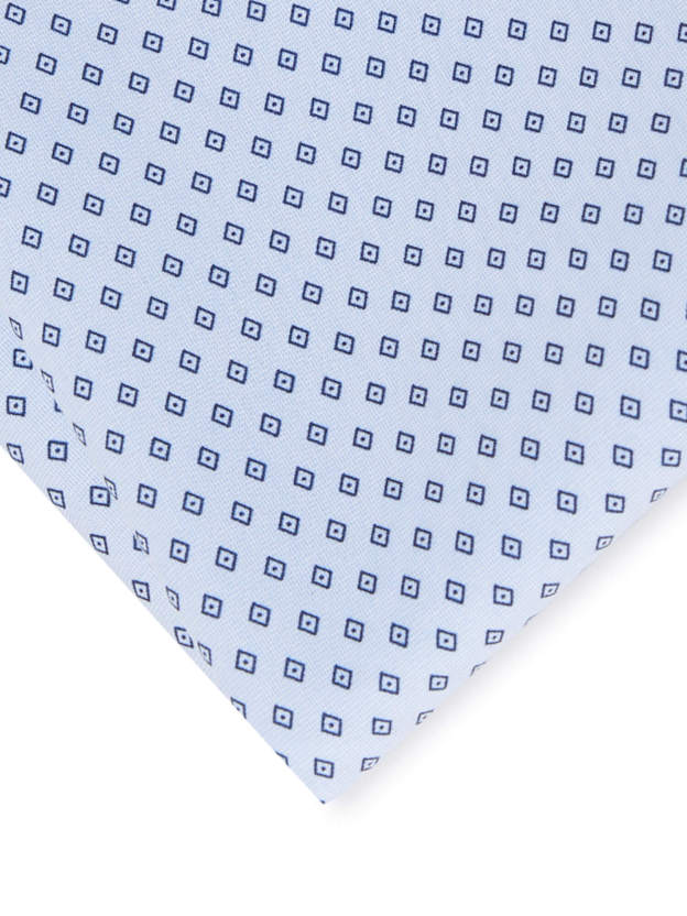 Tranquil Blue Diamond-Print Pocket Square-Own Dream Shirts-Dress Shirts for Men