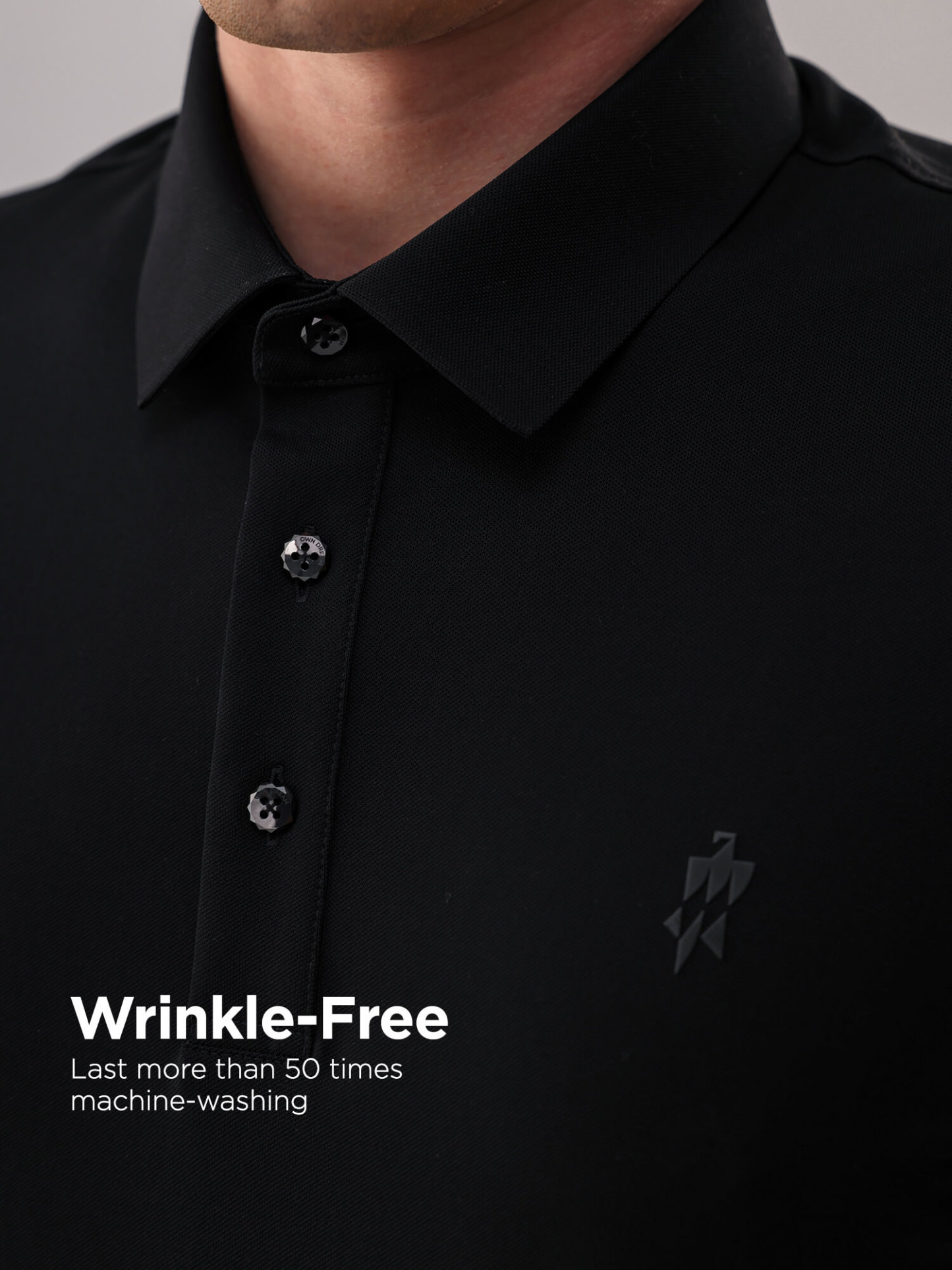 Meteorite Black High-Stretch Polo