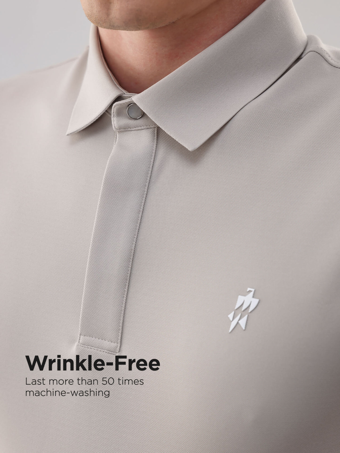 Mineral Gray High-Stretch Polo