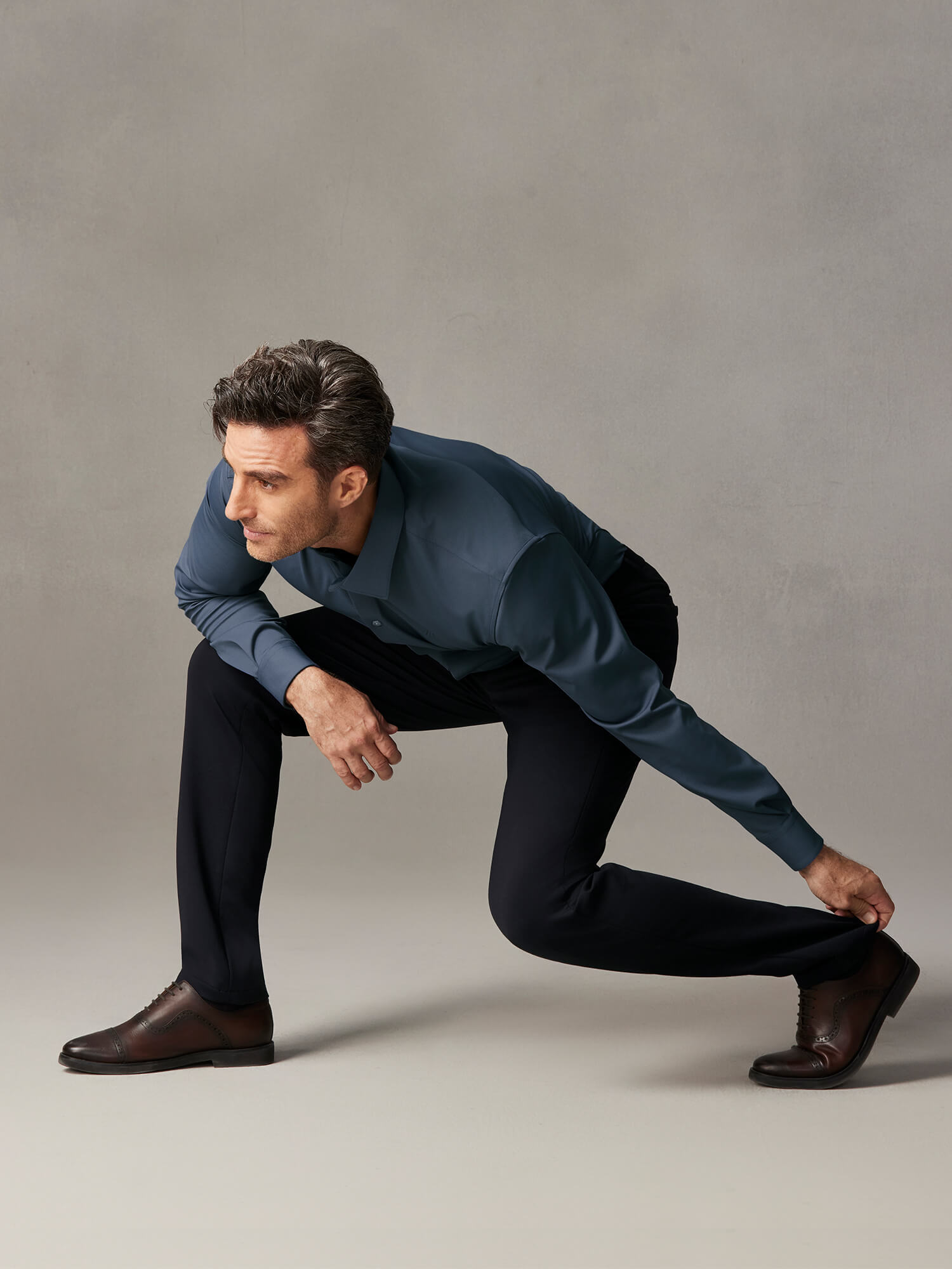 Midnight Navy High-Stretch Pants-Own Dream Shirts-Dress Shirts for Men