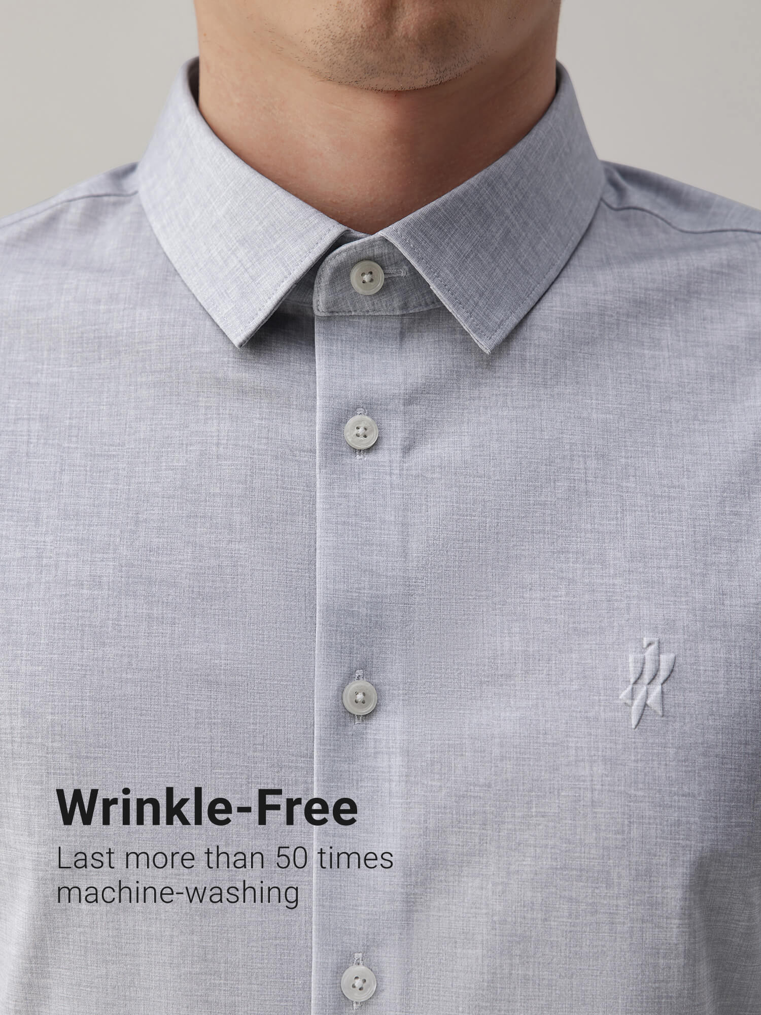 Moonrock Gray High-Stretch Short-Sleeve Shirt 