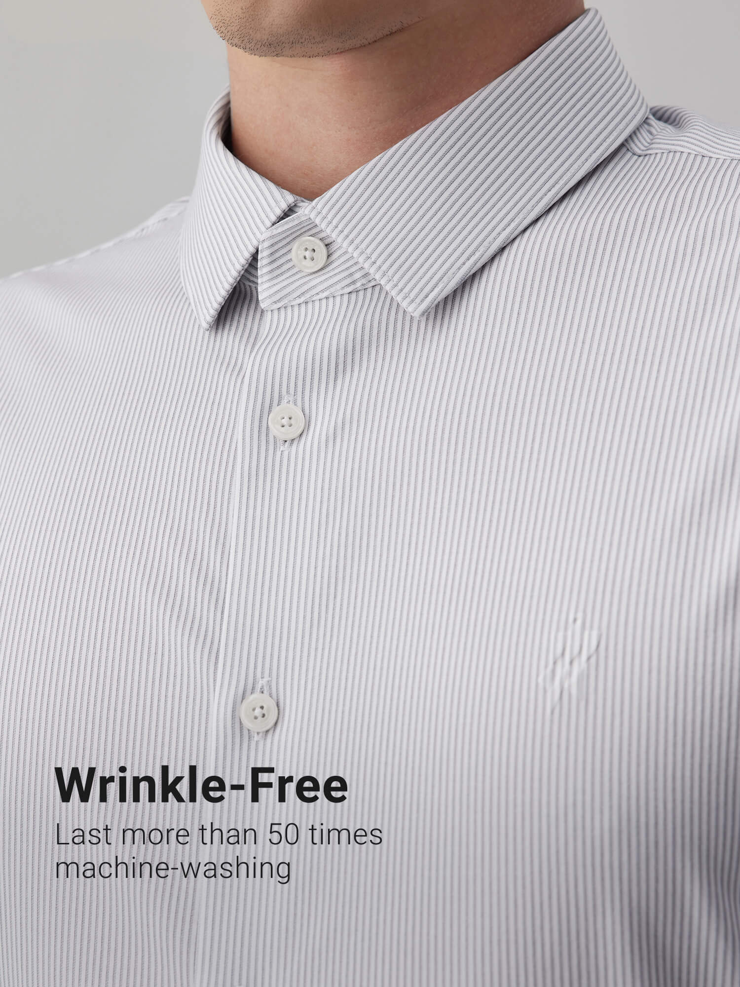 Drift Gray Striped High-Stretch Shirt-Own Dream Shirts-Dress Shirts for Men