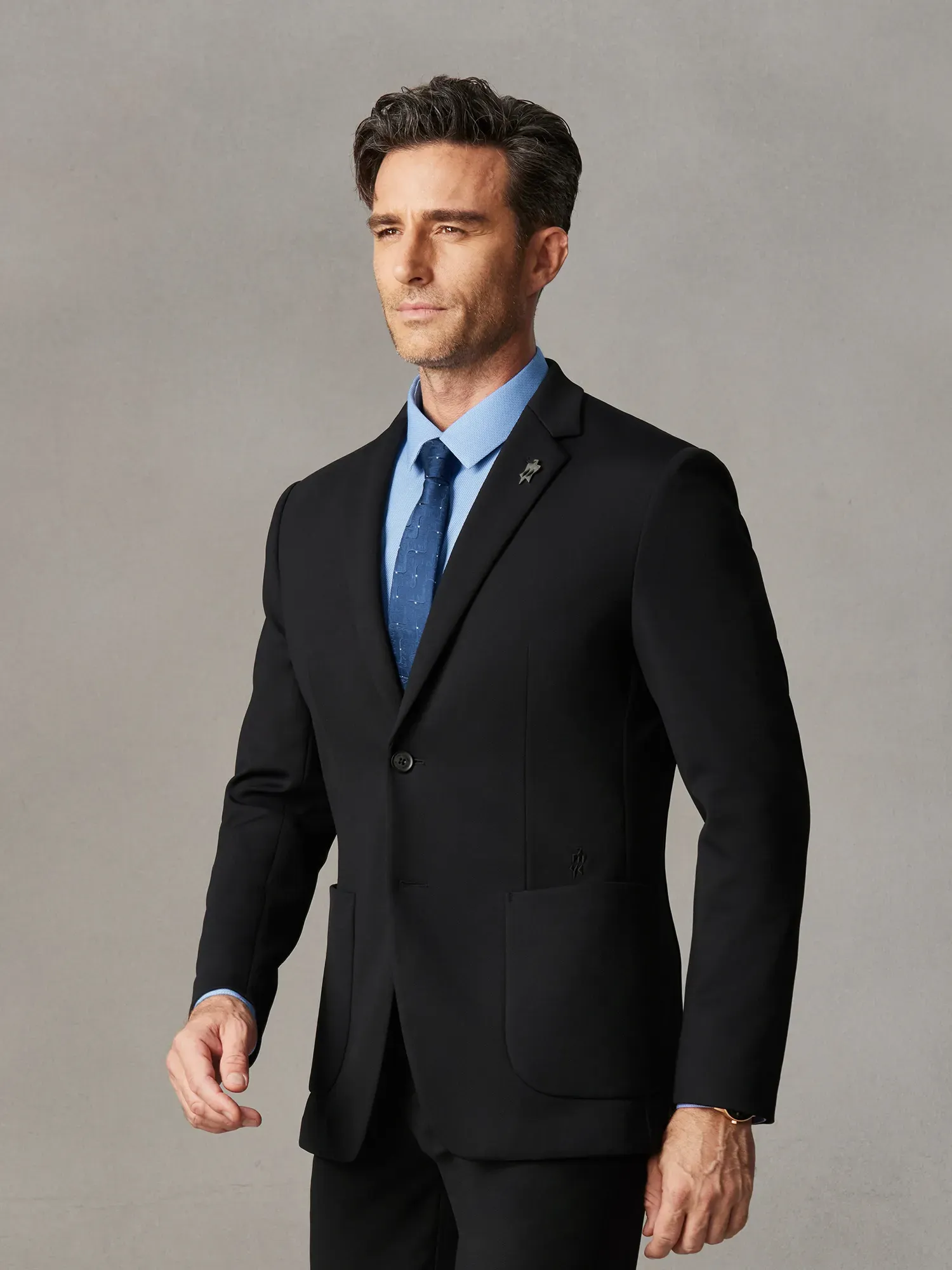 WarmTech Ultra Wool Sky Deep Navy Stretch Blazer