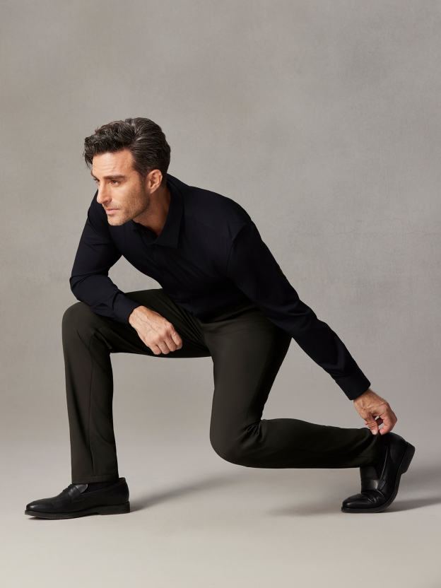 Autumn Brown High-Stretch Pants-Own Dream Shirts-Dress Shirts for Men