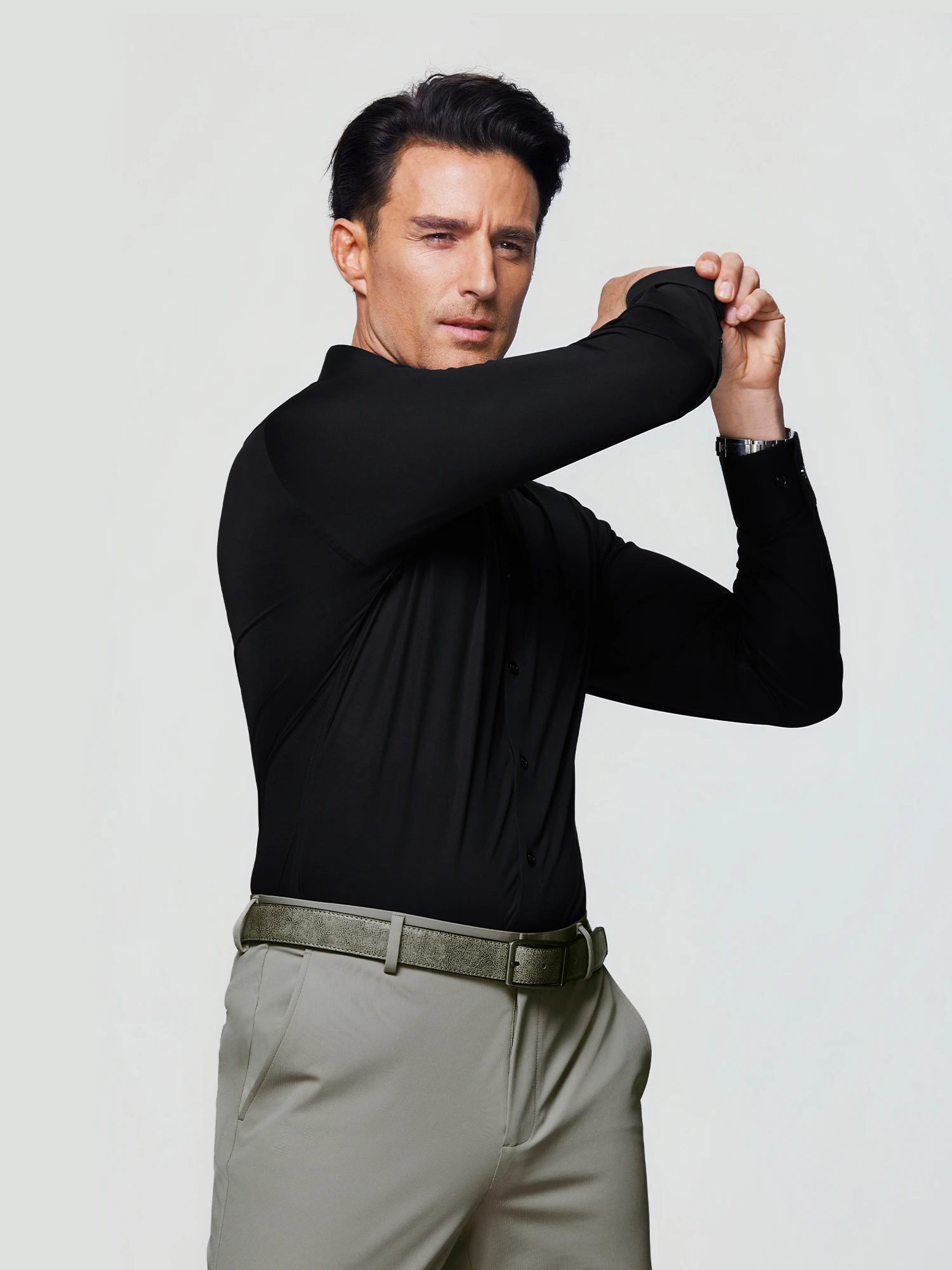 AirFlex Pro™ Onyx Black Stretch Shirt