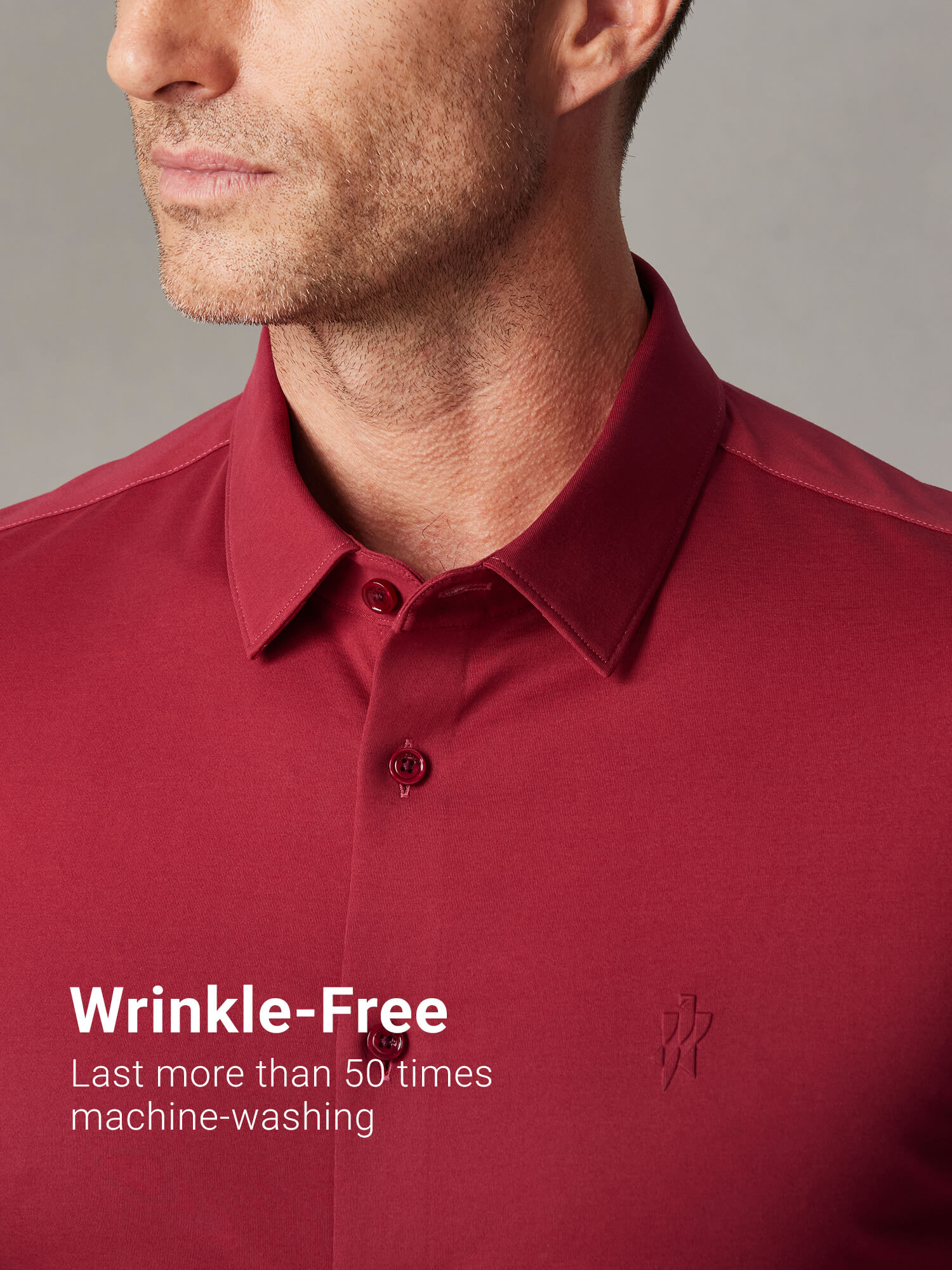 Bordeaux Red Stretch Shirt-Own Dream Shirts-Dress Shirts for Men