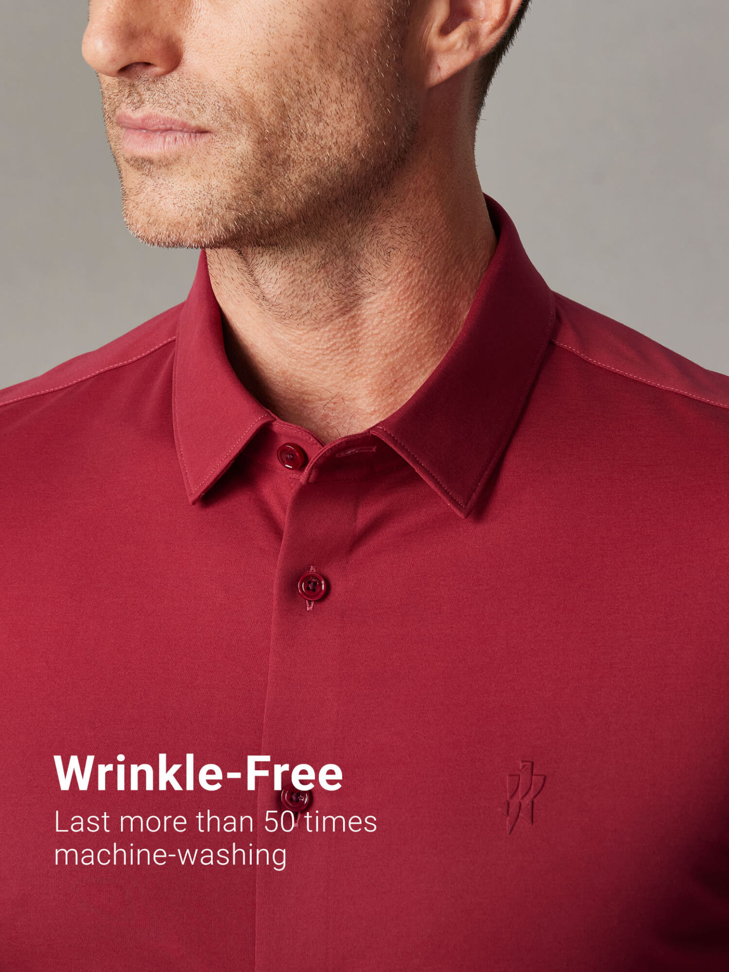 Bordeaux Red Stretch Shirt-Own Dream Shirts-Dress Shirts for Men