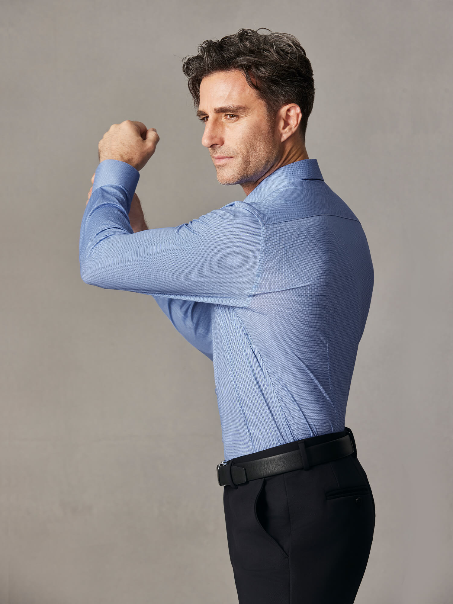 Ocean Blue High-Stretch Shirt​-Own Dream Shirts-Dress Shirts for Men