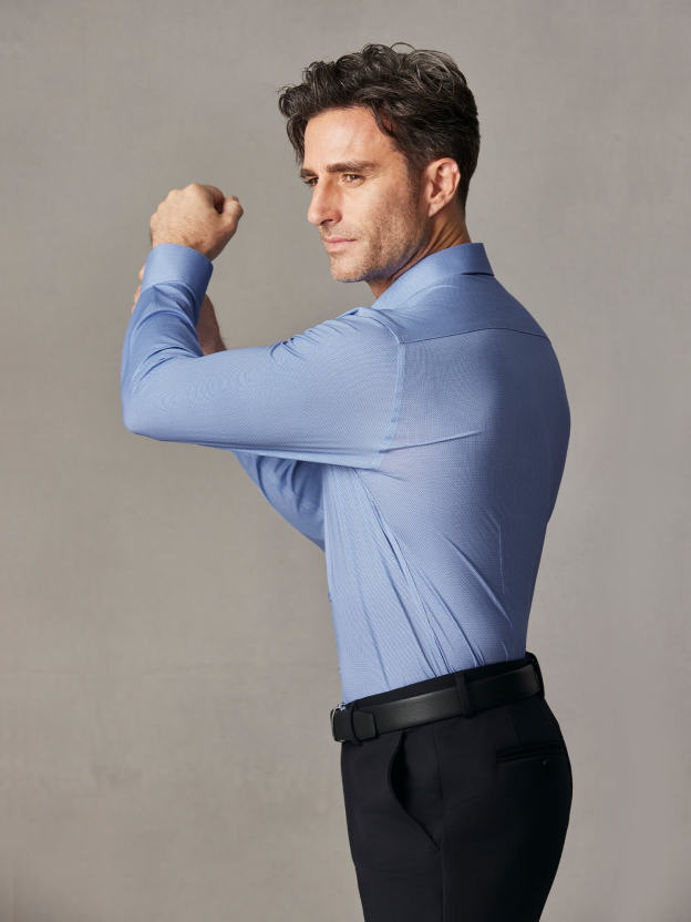 Ocean Blue High-Stretch Shirt​-Own Dream Shirts-Dress Shirts for Men