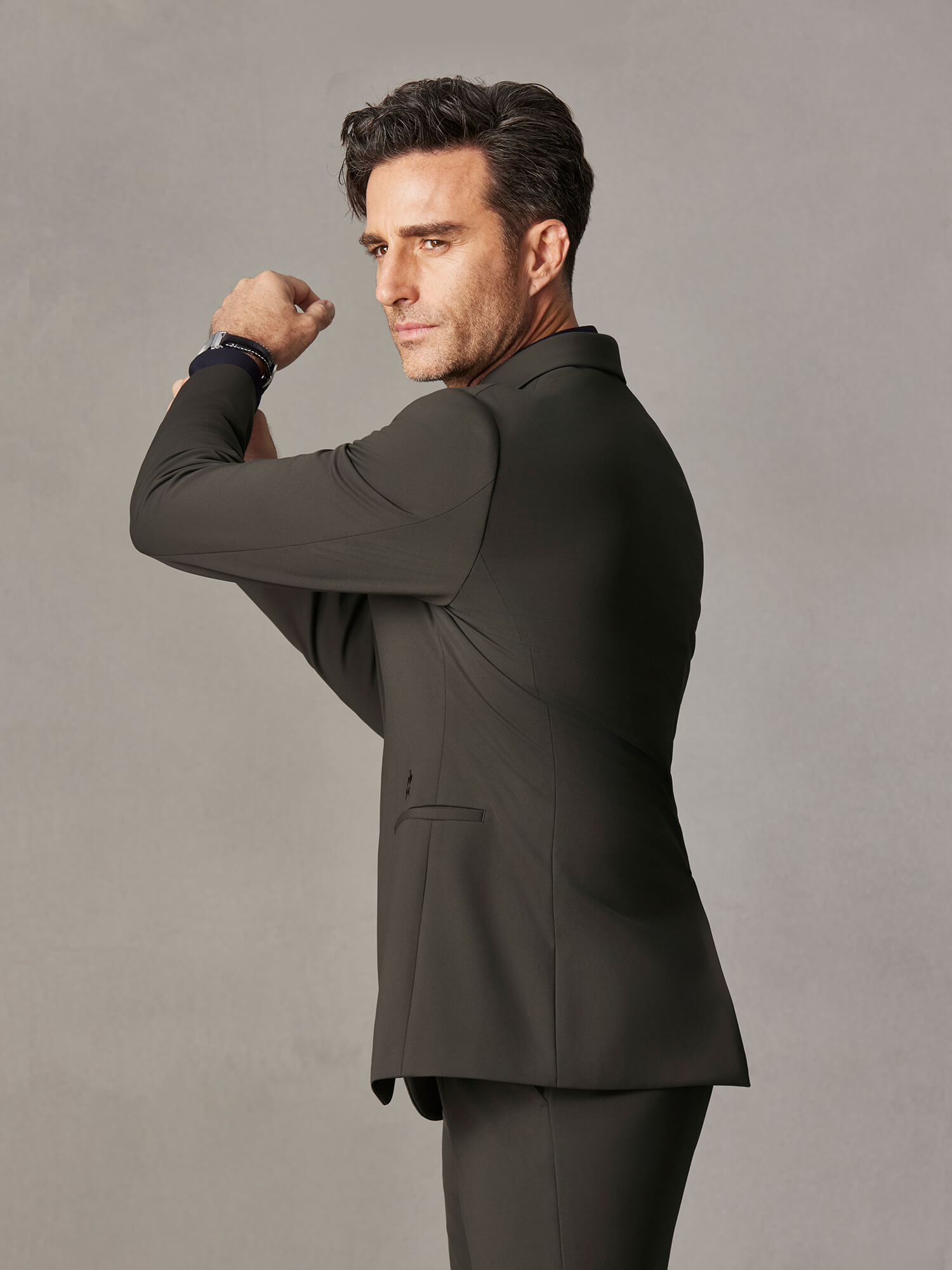 Autumn Brown Stretch Blazer