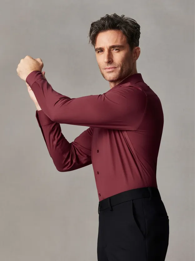 Deep Sangria Red Stretch Shirt