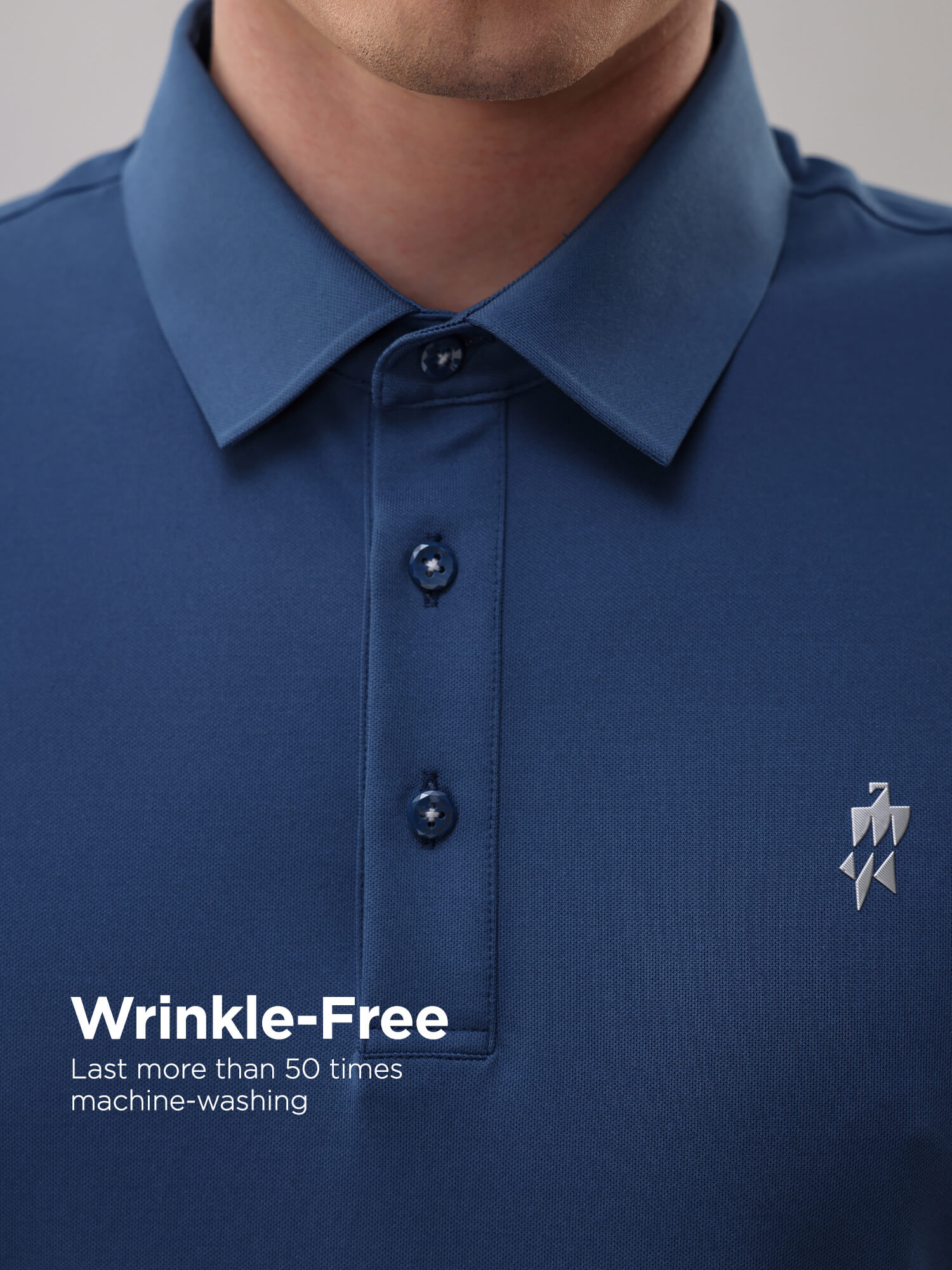 Cobalt Blue High-Stretch Polo-Own Dream Shirts-Dress Shirts for Men