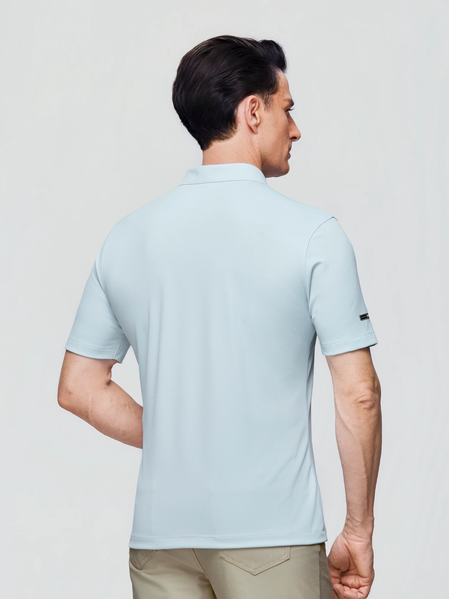 Soft Sky Blue Stretch Polo