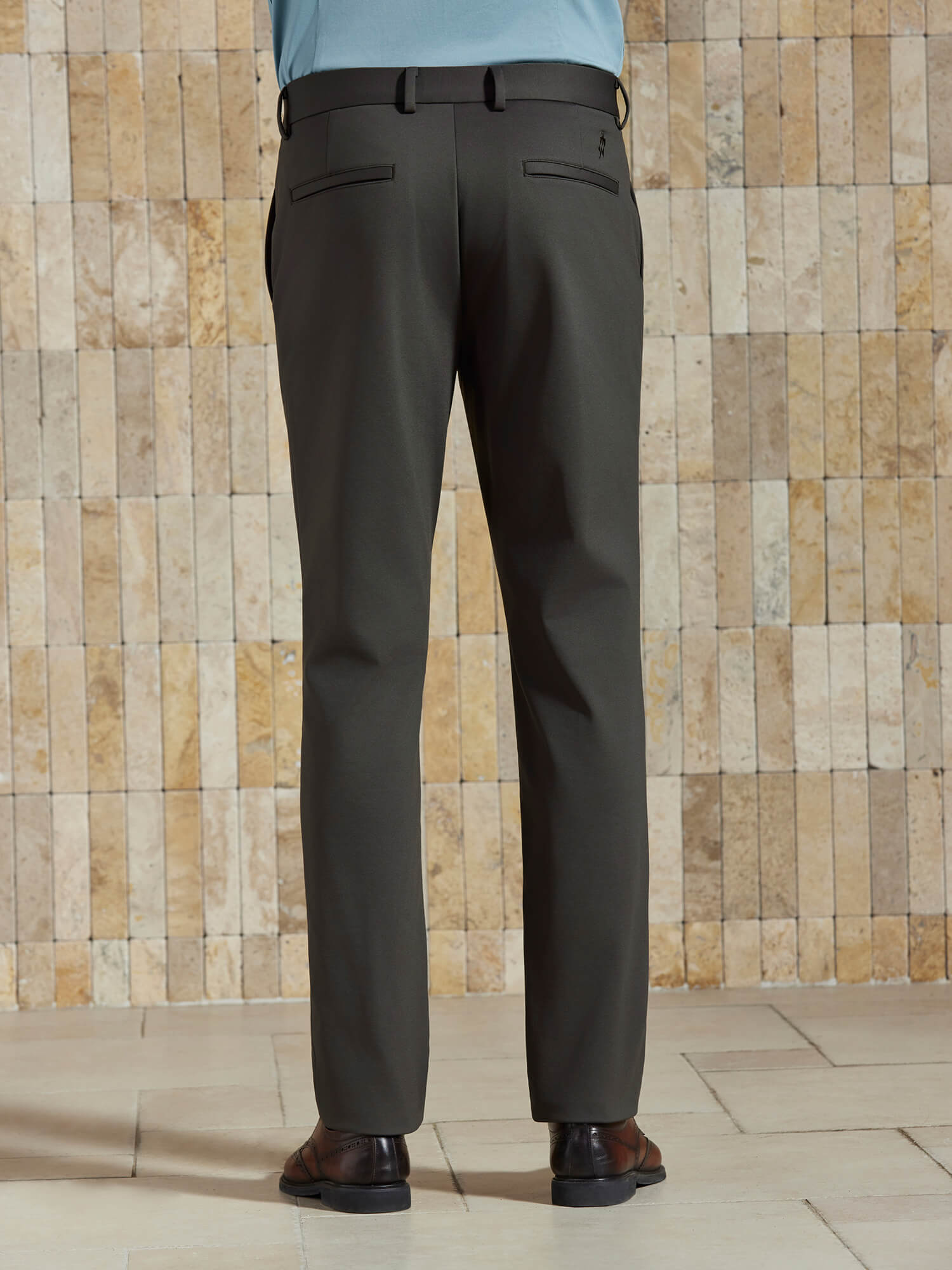 Stone Mocha Stretch Pants-Own Dream Shirts-Dress Shirts for Men