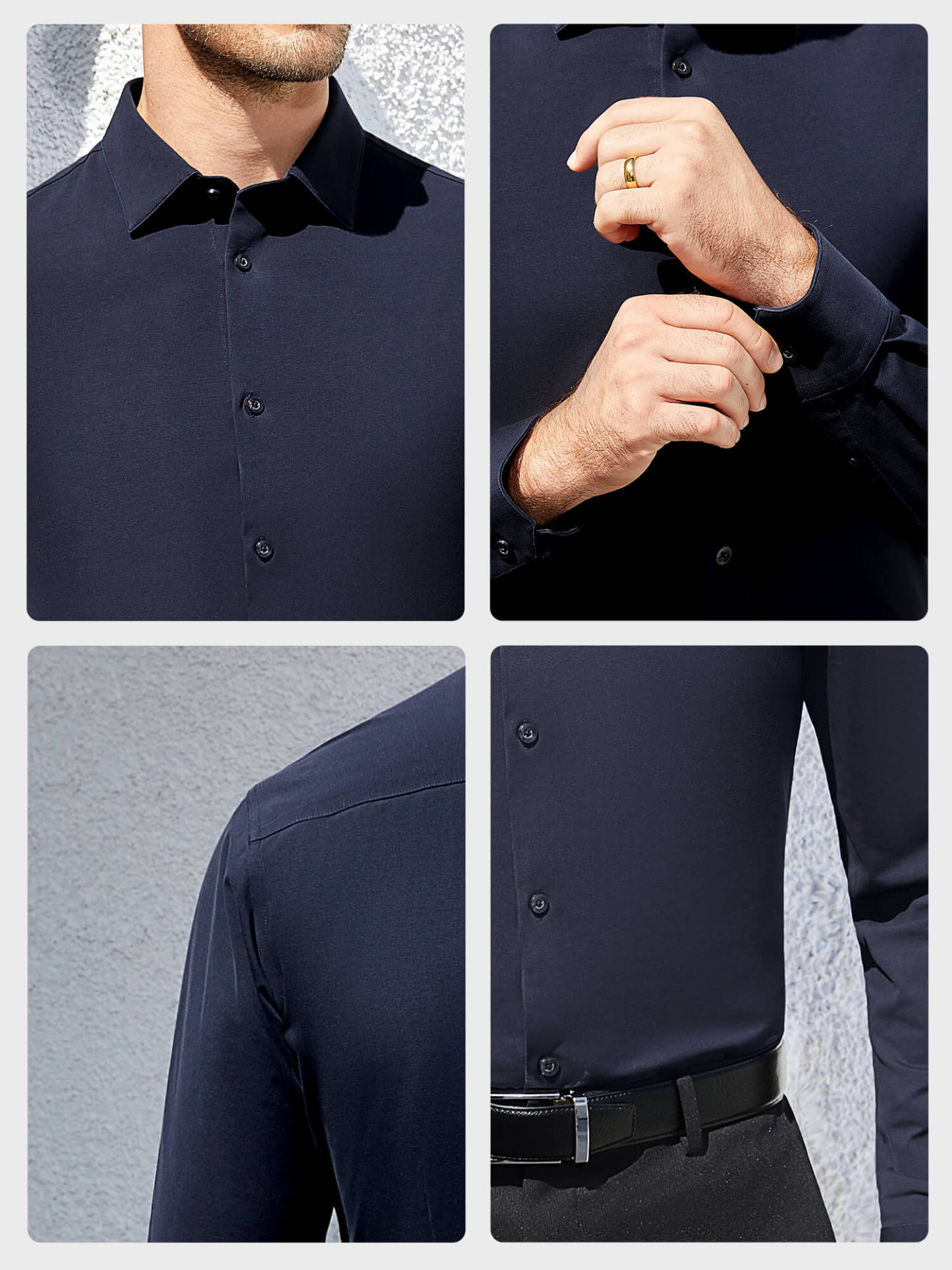 100S Thread Count Stretch Supima Dark Blue Shirt-OWN DREAM Shirts