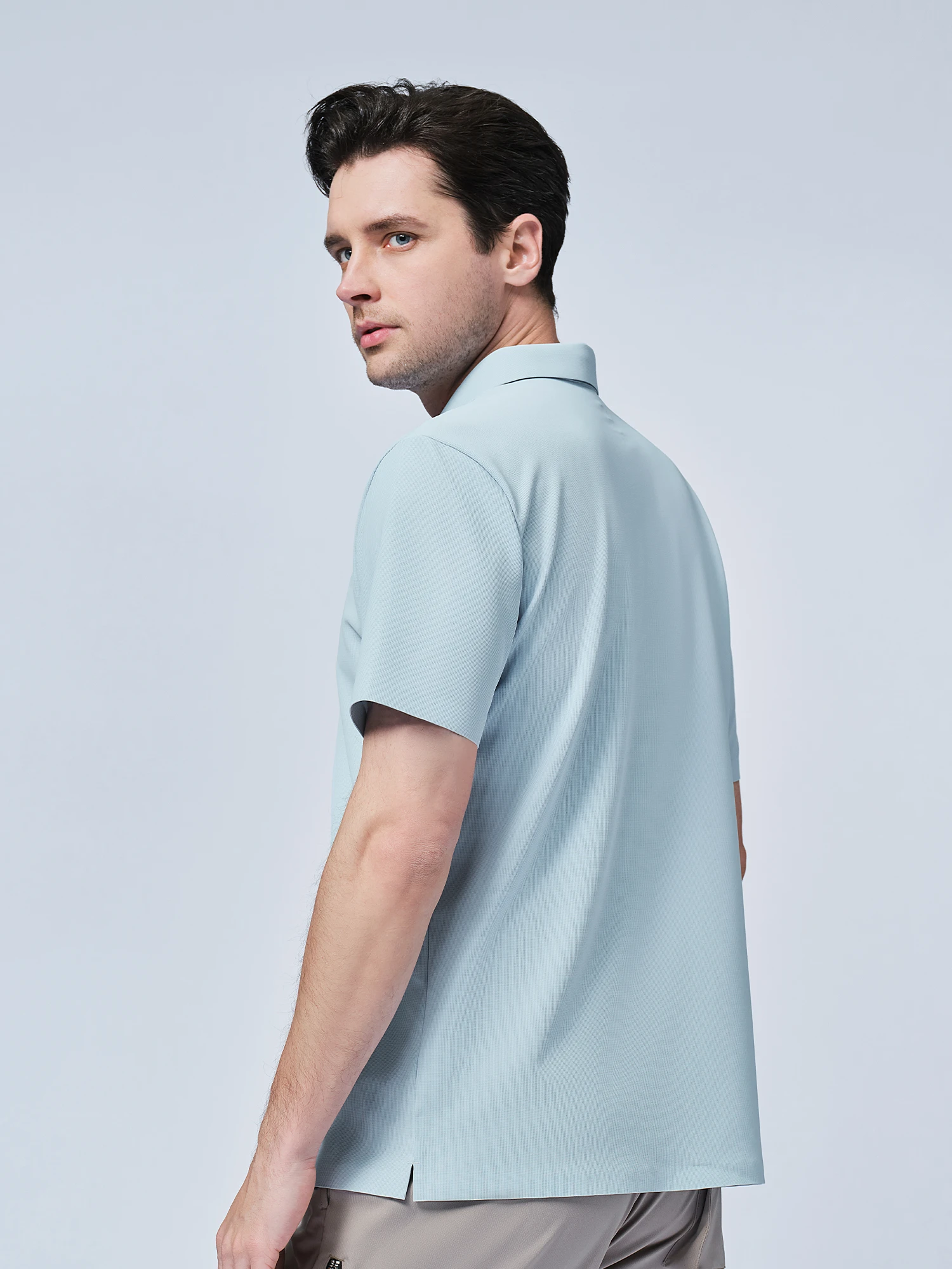 Light Blue Stretch Polo