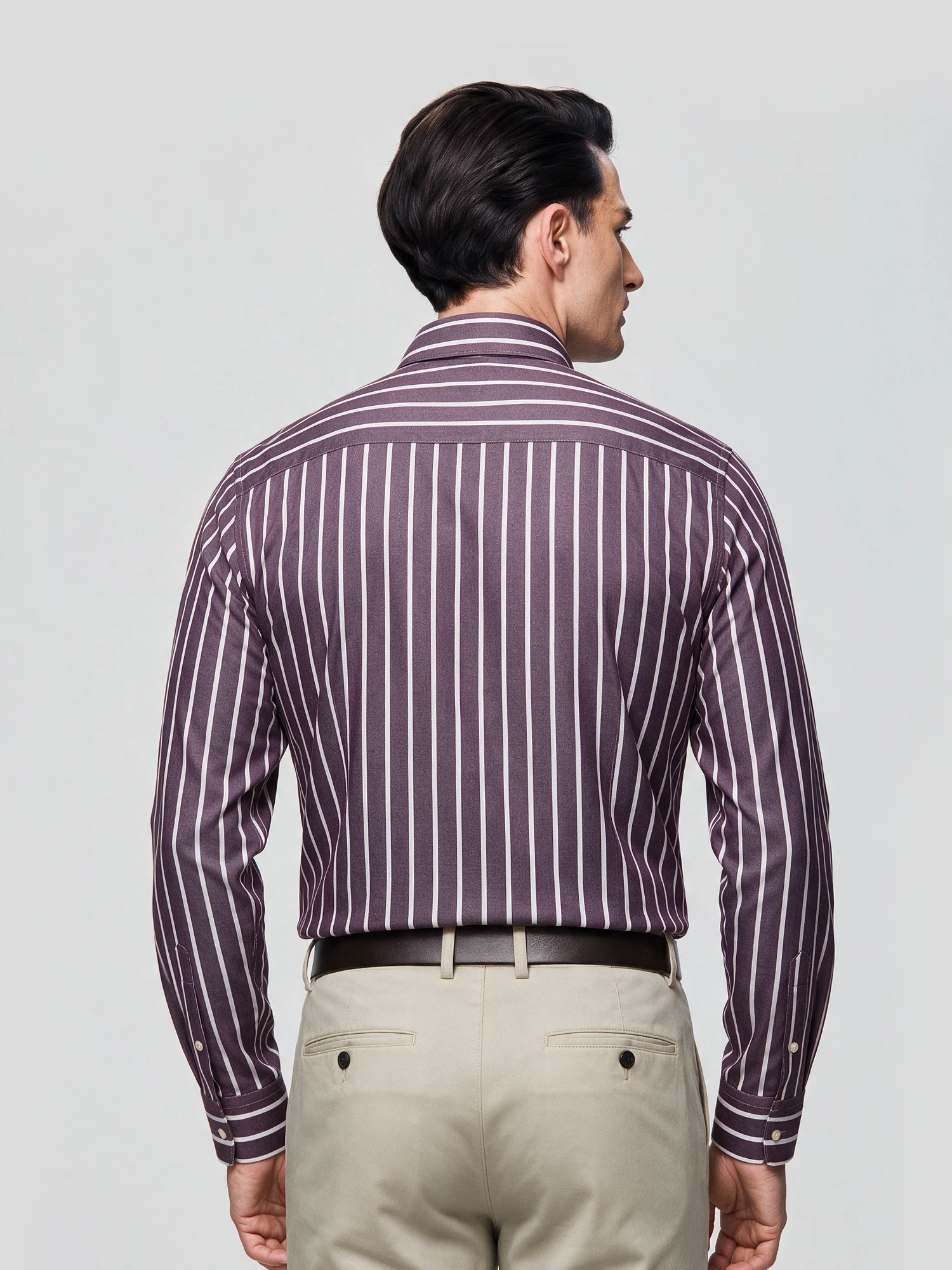 Lavender Stripe Stretch Shirt