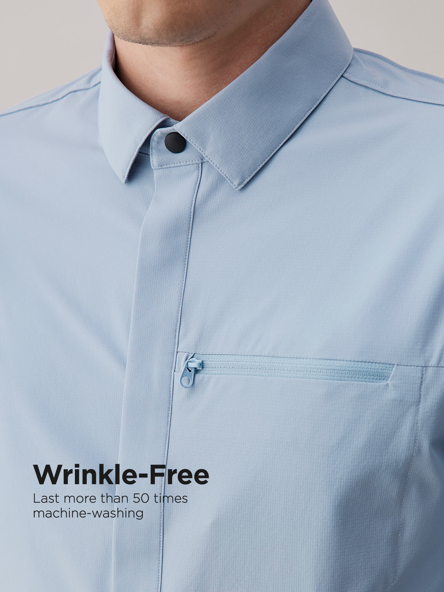 ‌Photon Blue High-Stretch Performance Shirt-Own Dream Shirts-Dress Shirts for Men