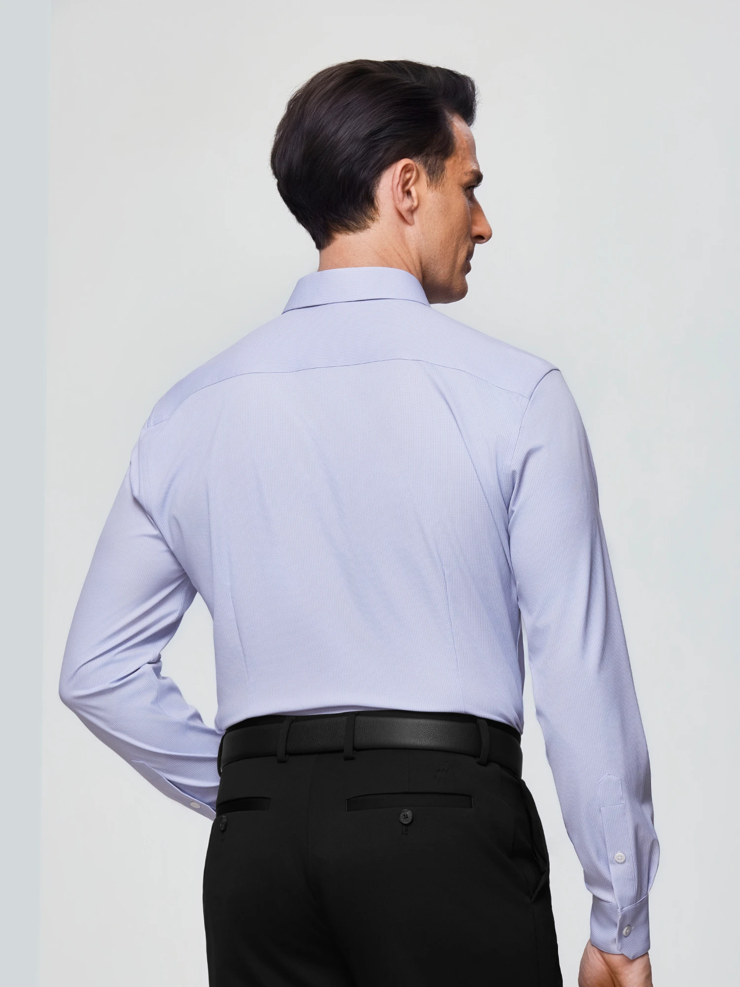 Light Purple Stripe Stretch Shirt