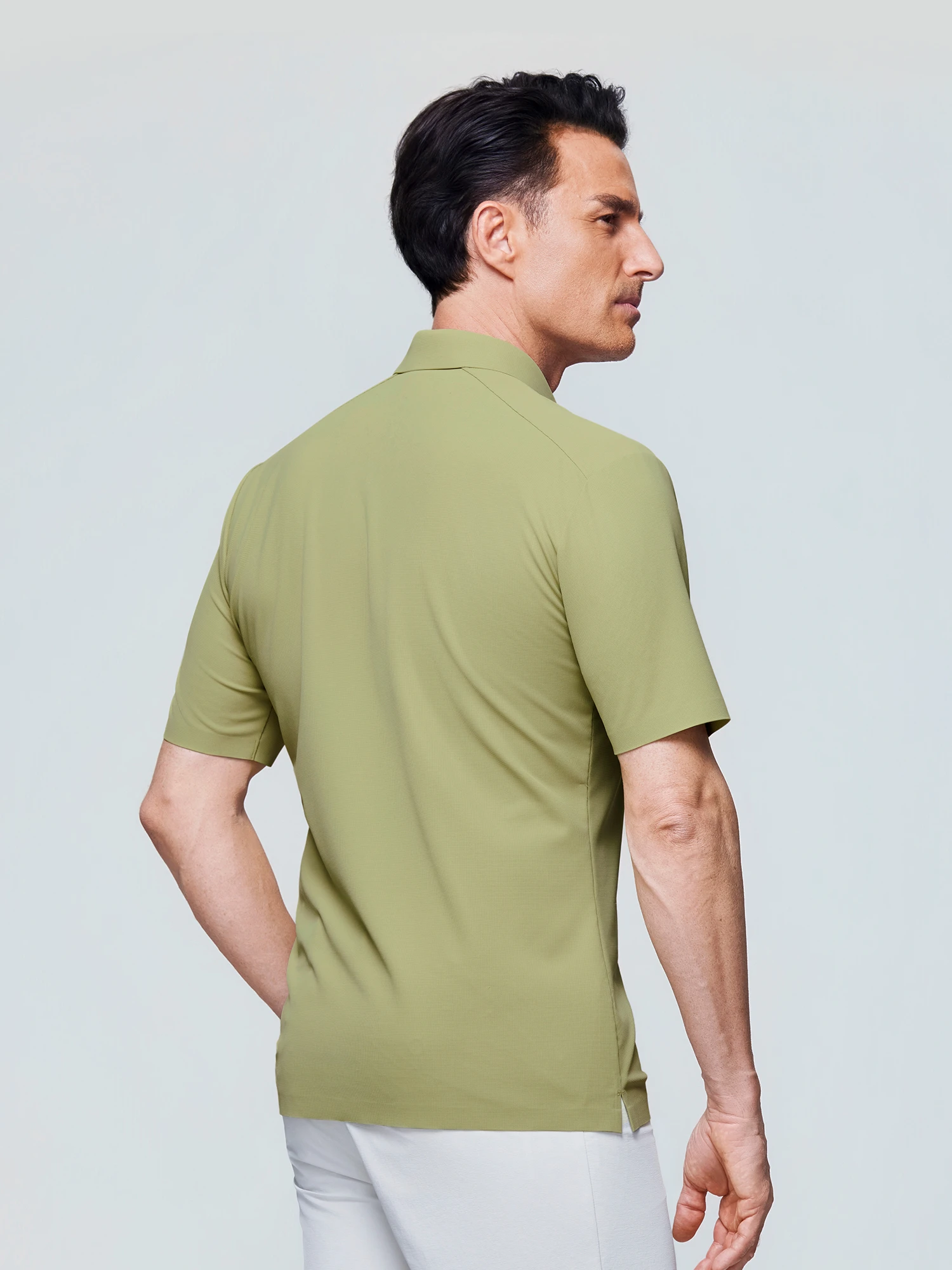 Bamboo Green Stretch Polo