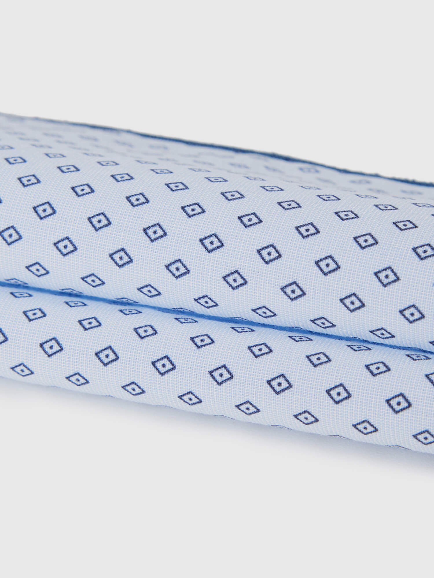 Tranquil Blue Diamond-Print Pocket Square-Own Dream Shirts-Dress Shirts for Men