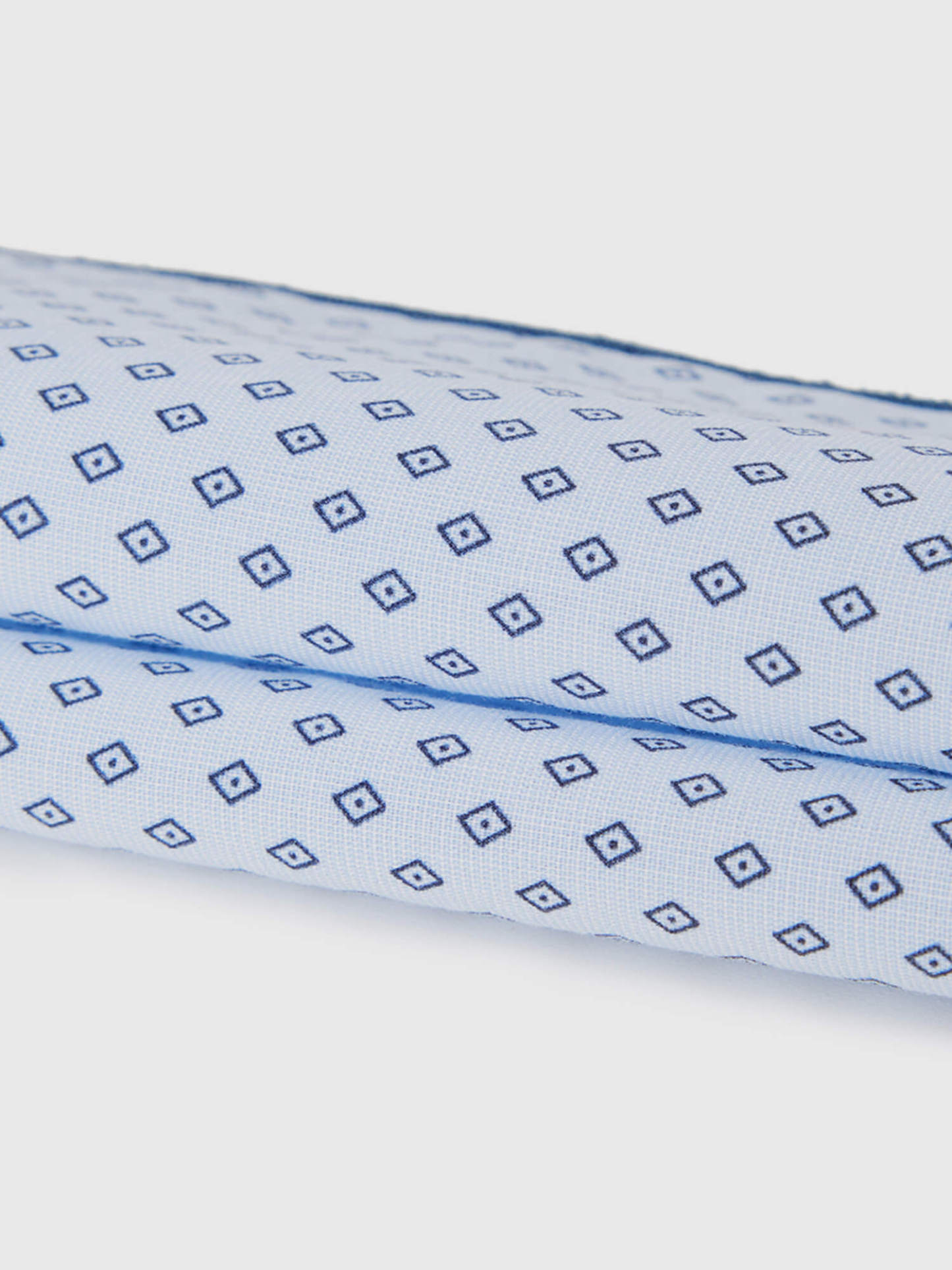 Tranquil Blue Diamond-Print Pocket Square-Own Dream Shirts-Dress Shirts for Men