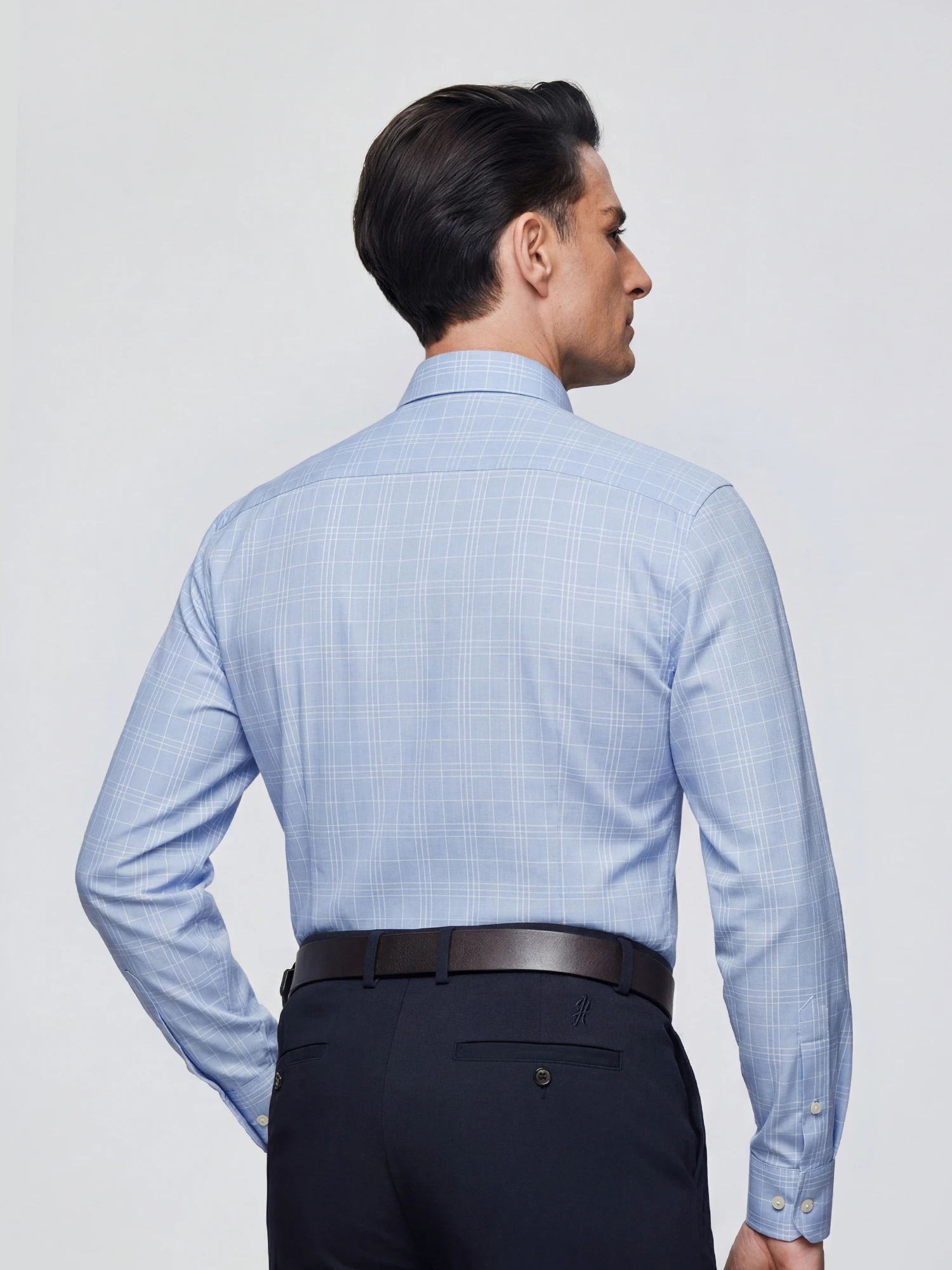 AirFlex Pro™ Sky Blue Check Stretch Shirt