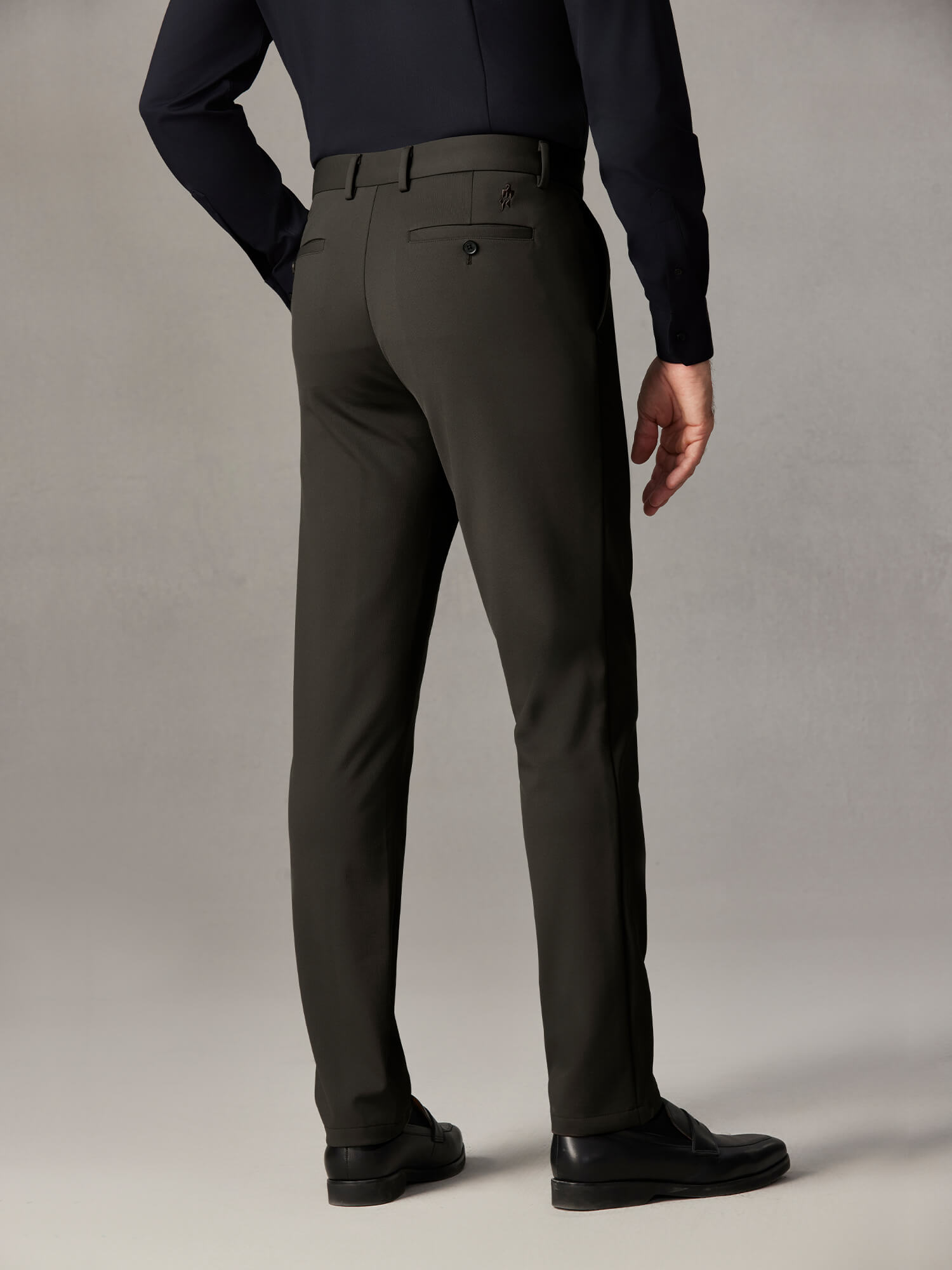 Autumn Brown High-Stretch Pants-Own Dream Shirts-Dress Shirts for Men