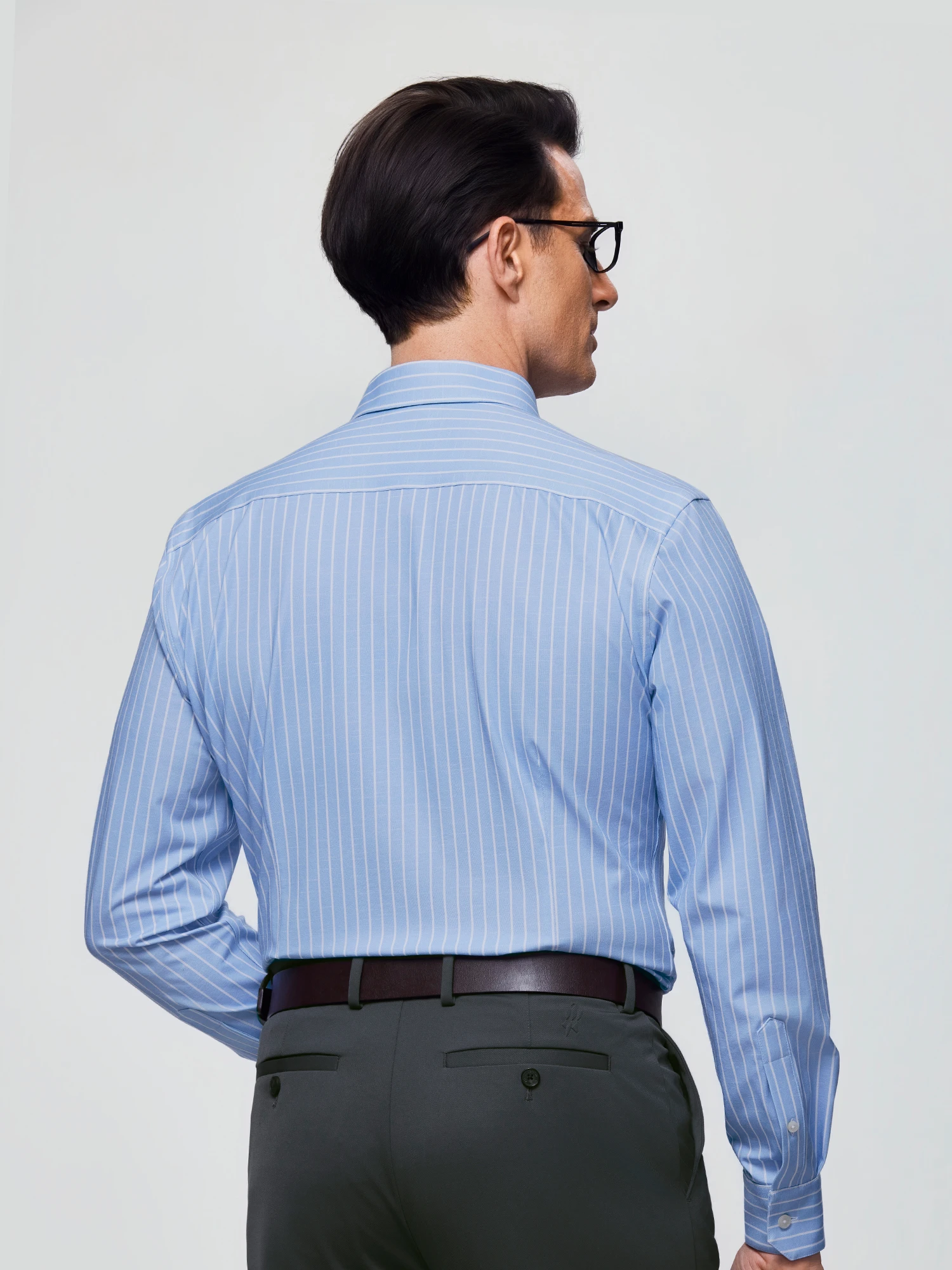Cloud Creek Blue Stripe Stretch Shirt