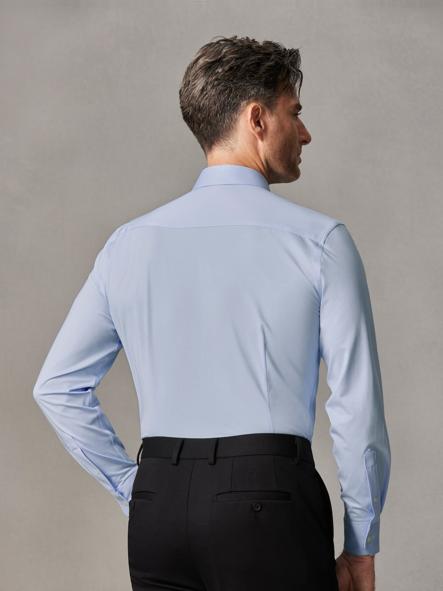 Non-Iron High-Stretch Blue Shirt-Own Dream Shirts-Dress Shirts for Men