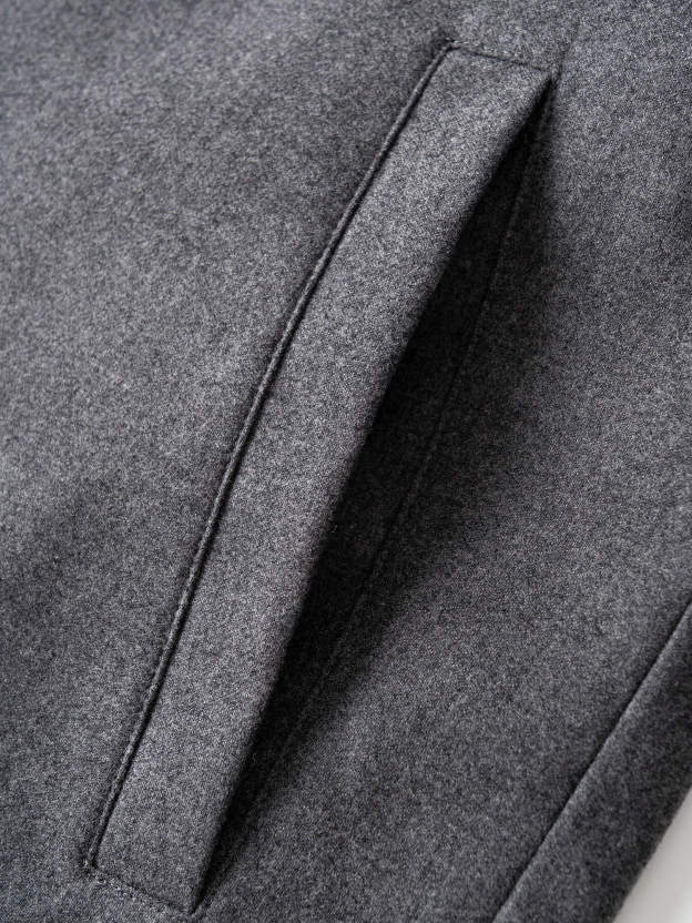 Lustrous Grey Wool Jacket