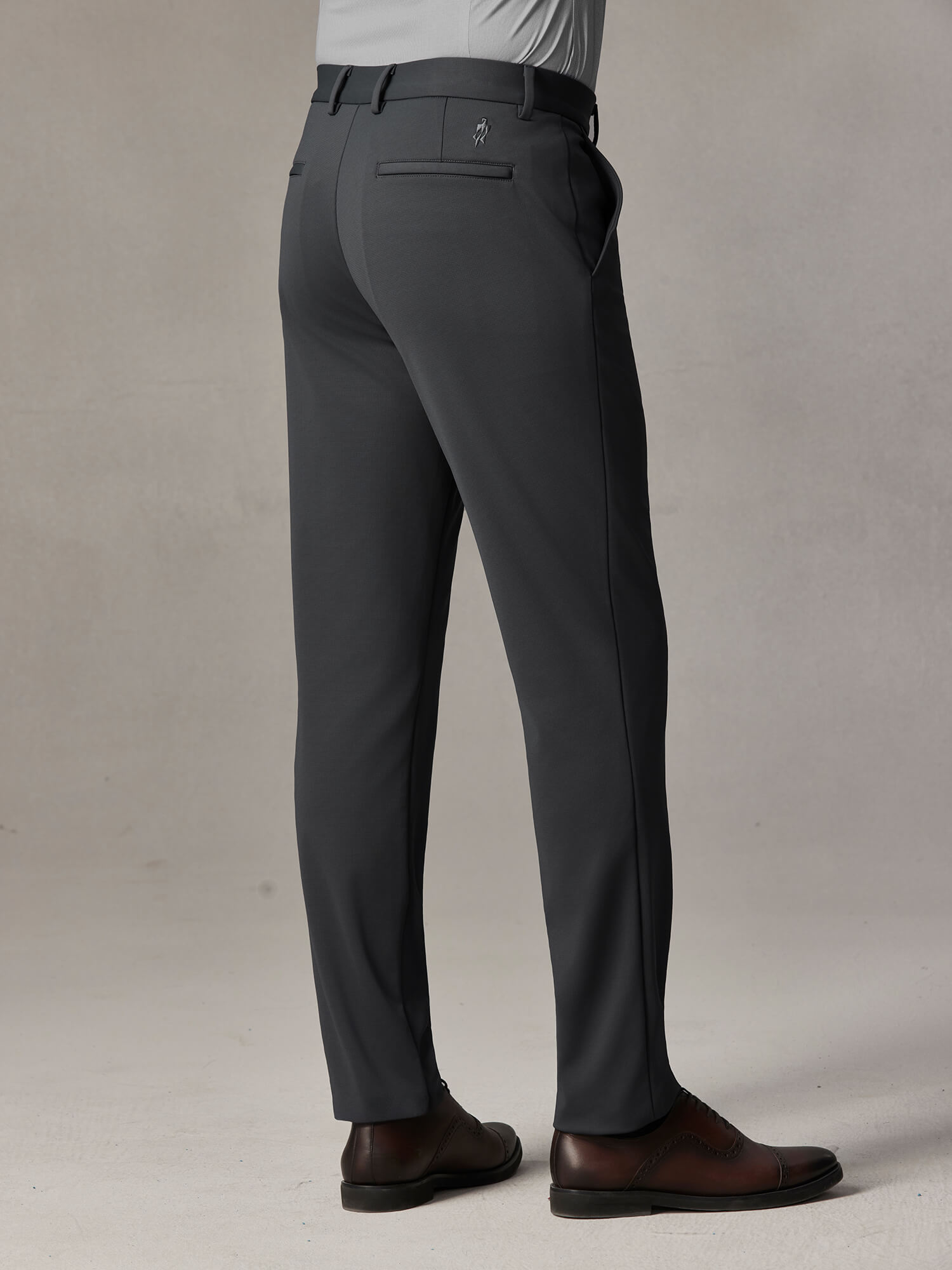 Starship Gray Check Stretch Pants-Own Dream Shirts-Dress Shirts for Men