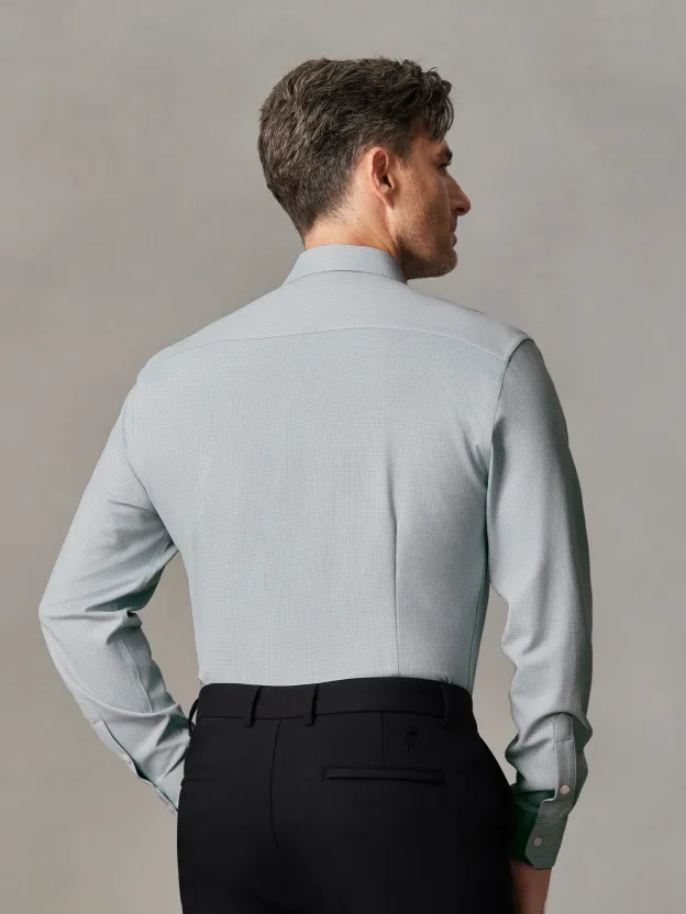 WarmTech Ultra Moonlight Gray Check Cashmere Stretch Shirt