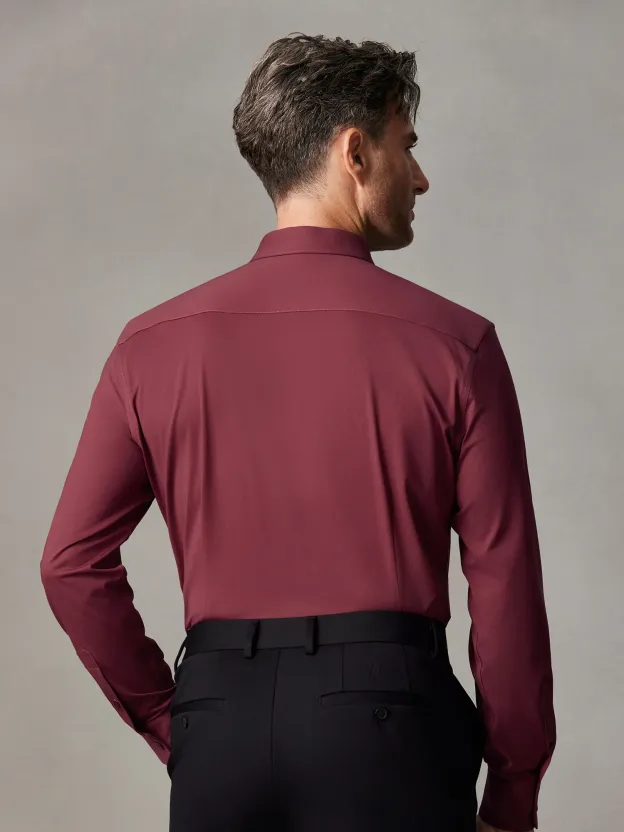 Deep Sangria Red Stretch Shirt