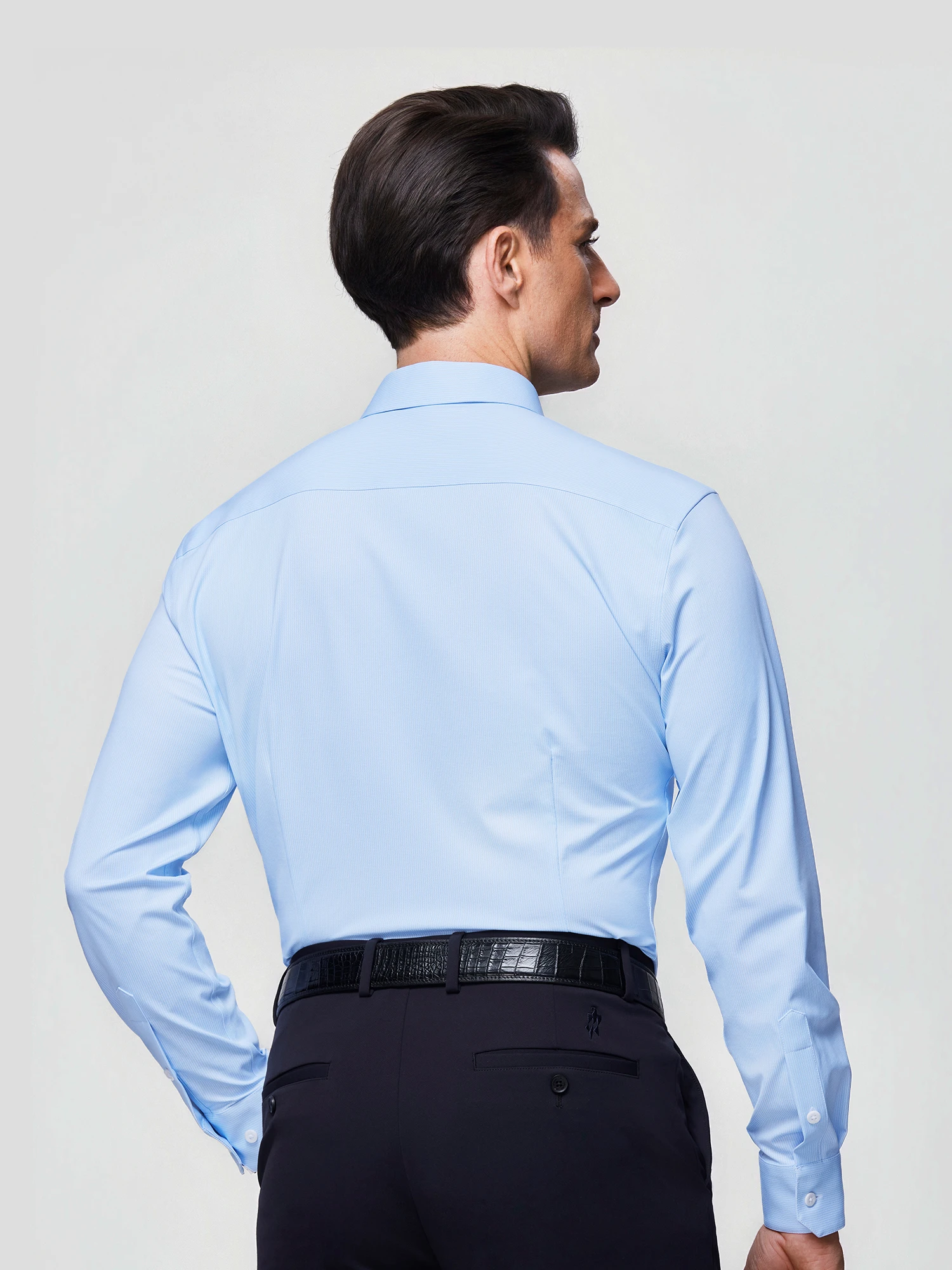 Clear Wave Blue Stripe Stretch Shirt